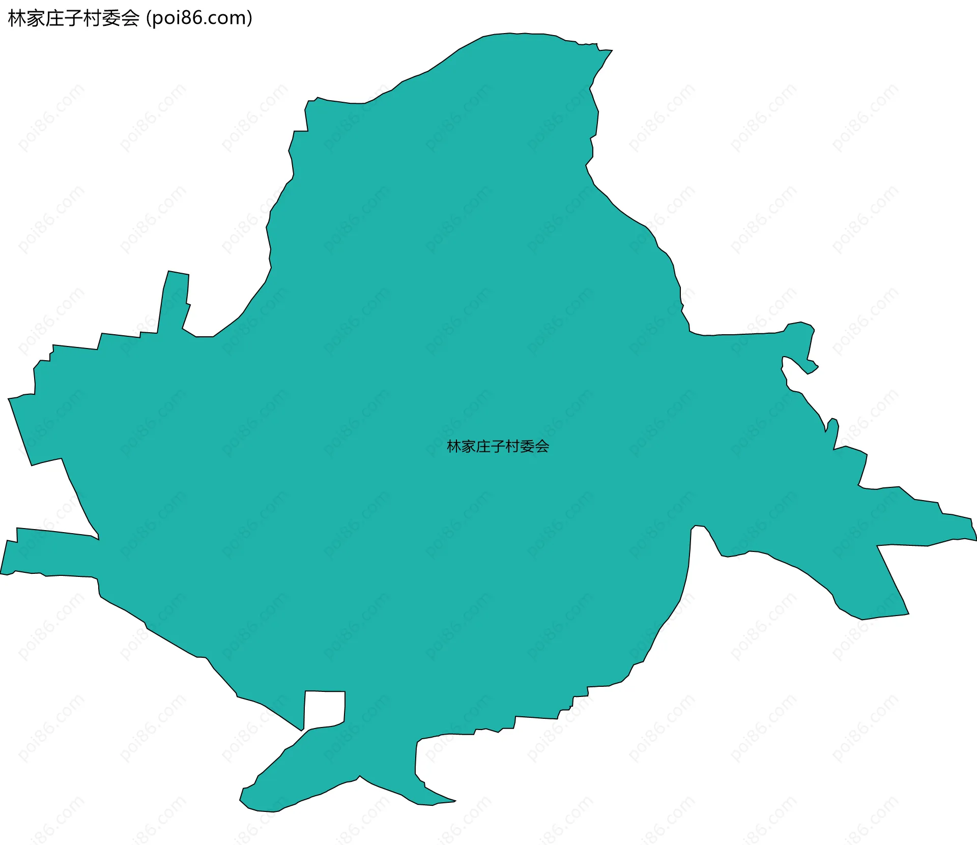 林家庄子村委会边界地图