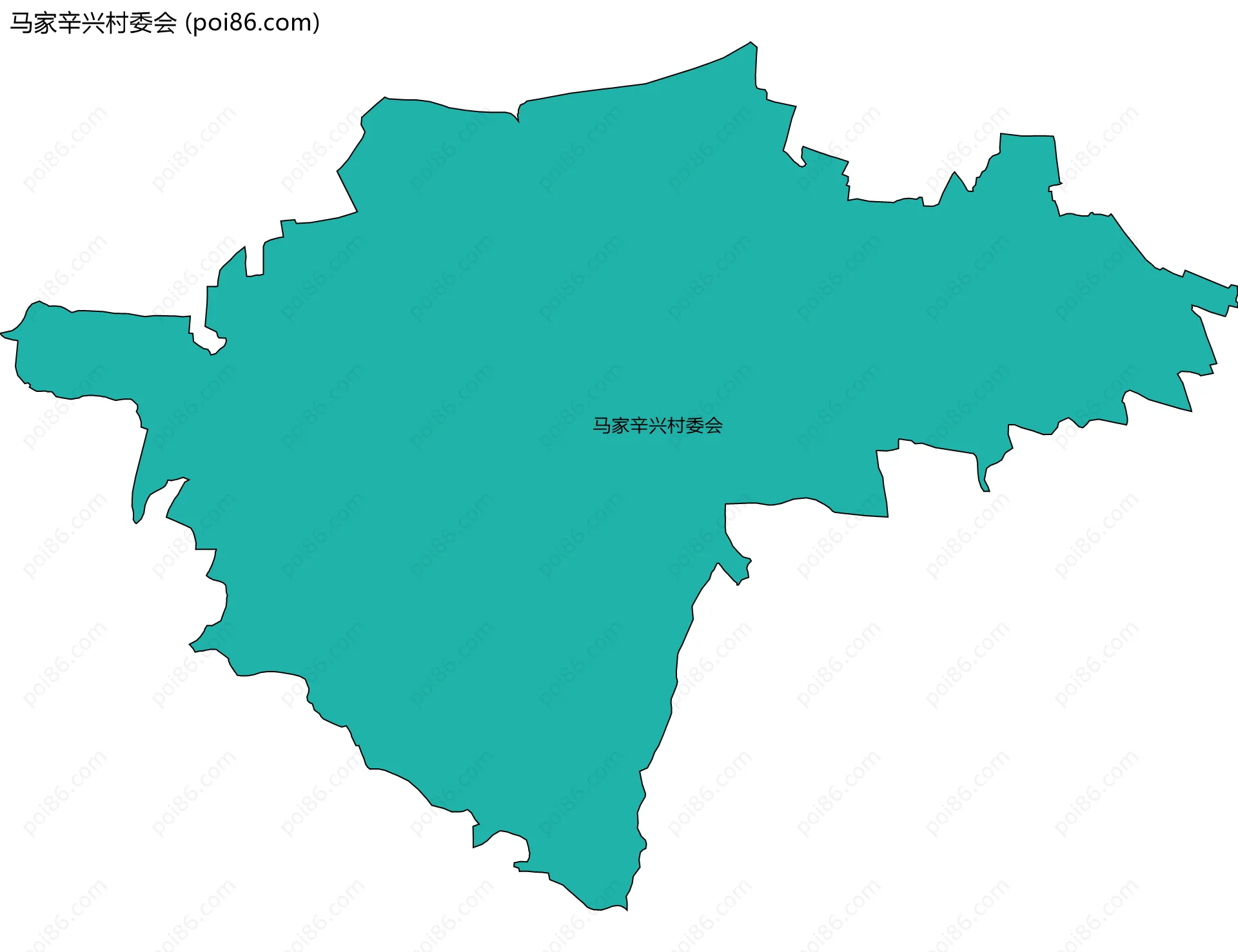 马家辛兴村委会边界地图