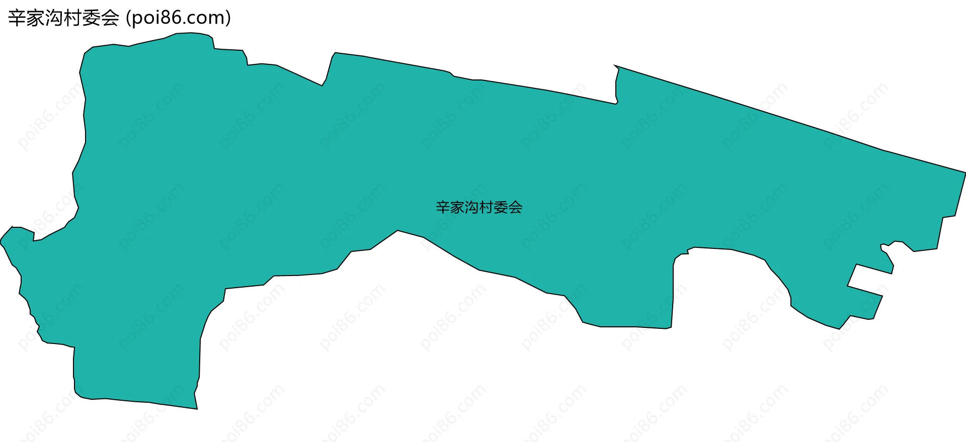 辛家沟村委会边界地图