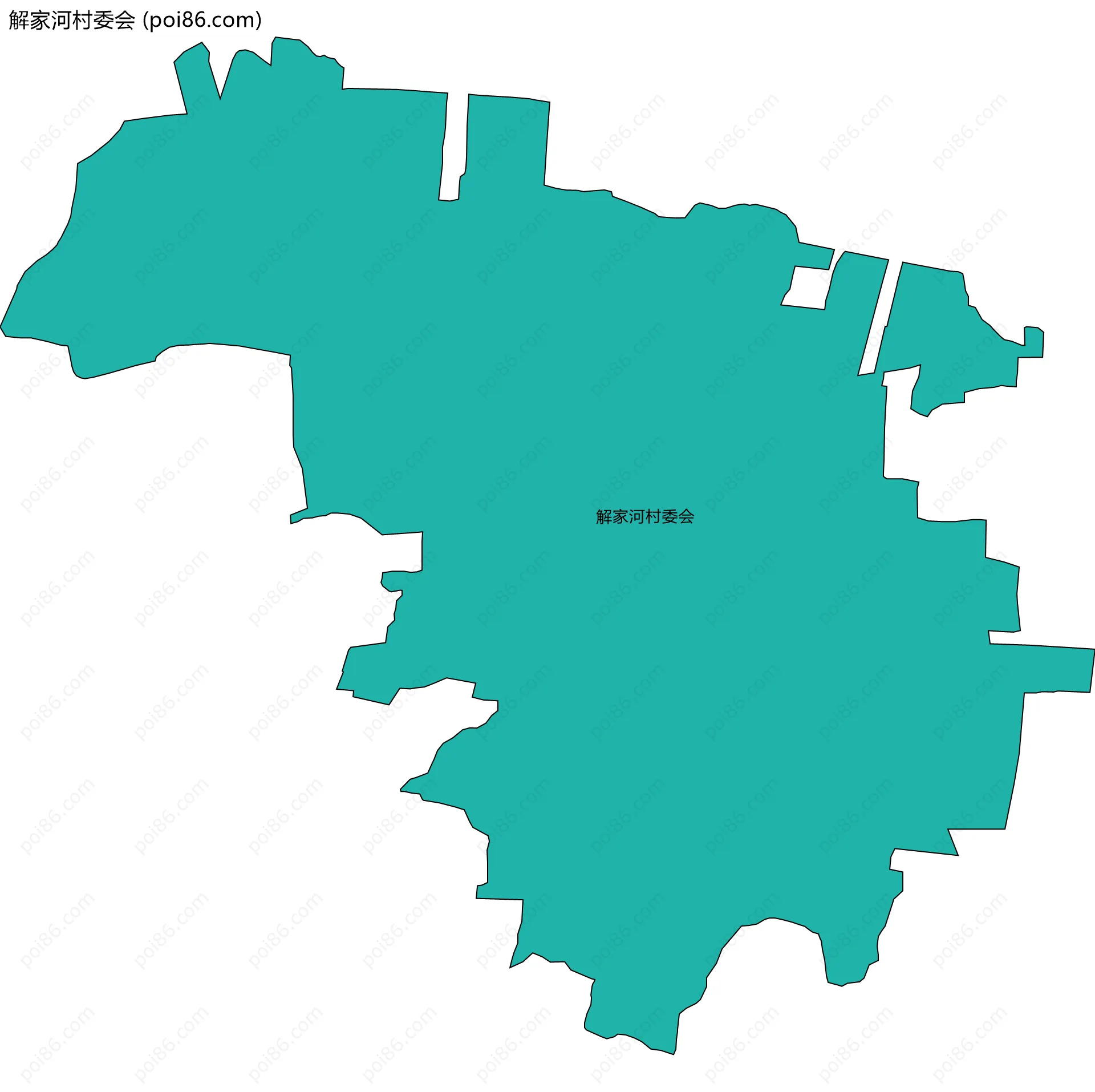 解家河村委会边界地图