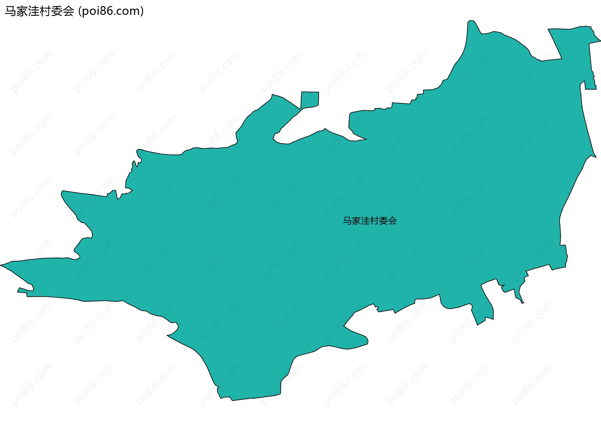 马家洼村委会边界地图