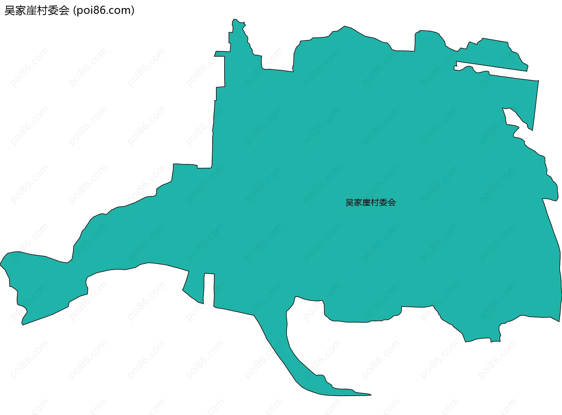 吴家崖村委会边界地图