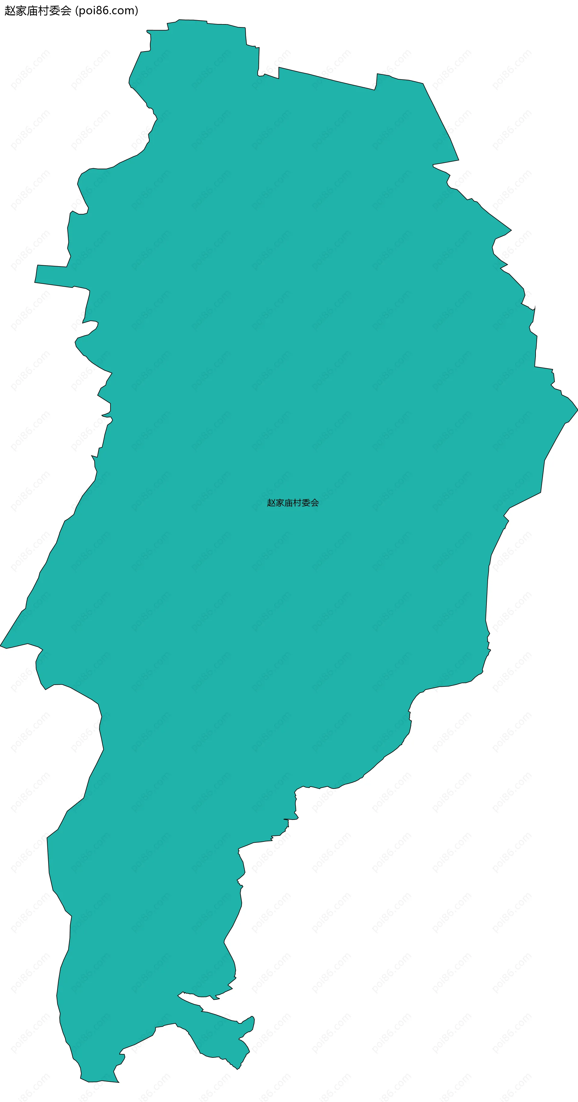 赵家庙村委会边界地图