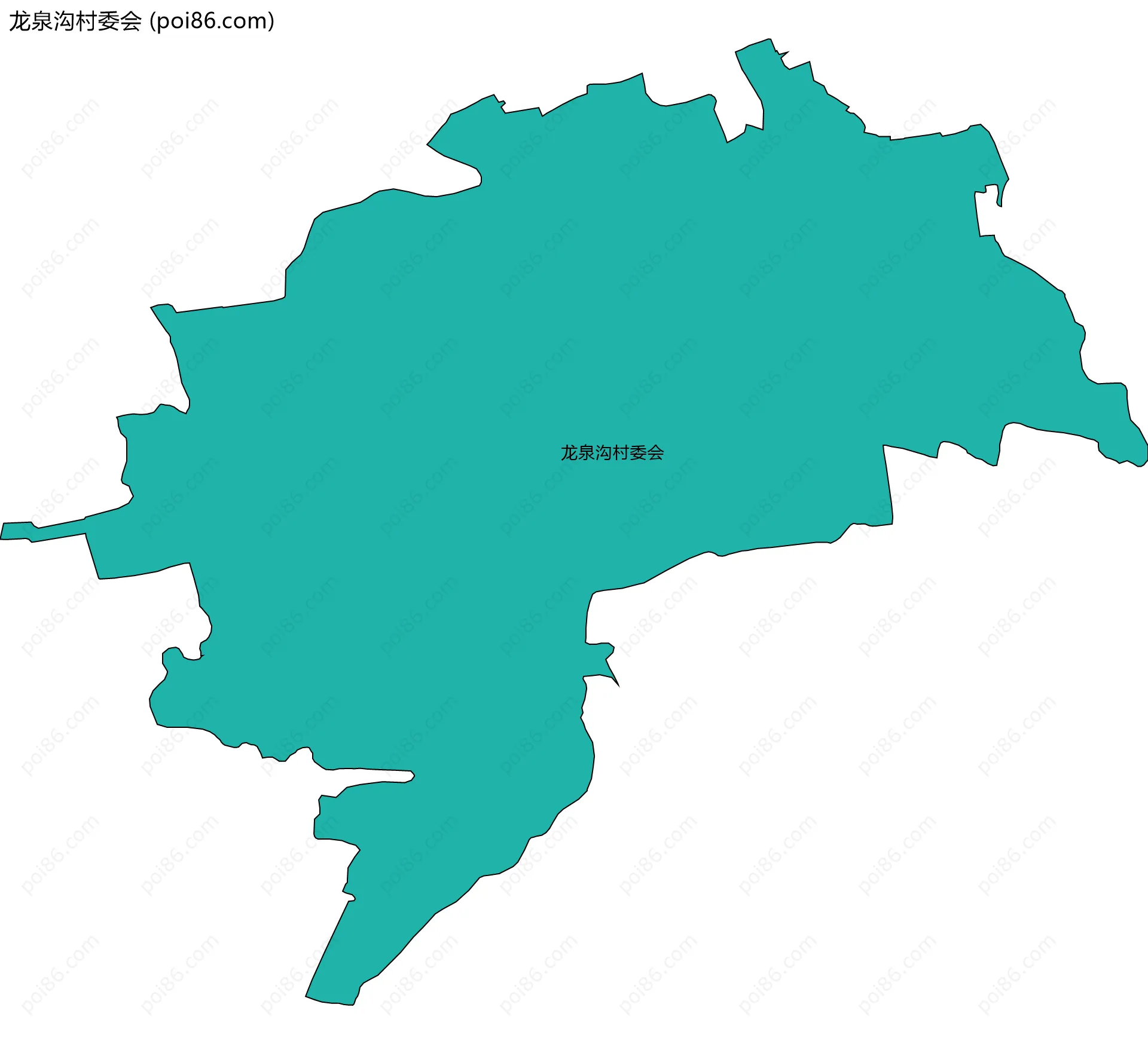 龙泉沟村委会边界地图