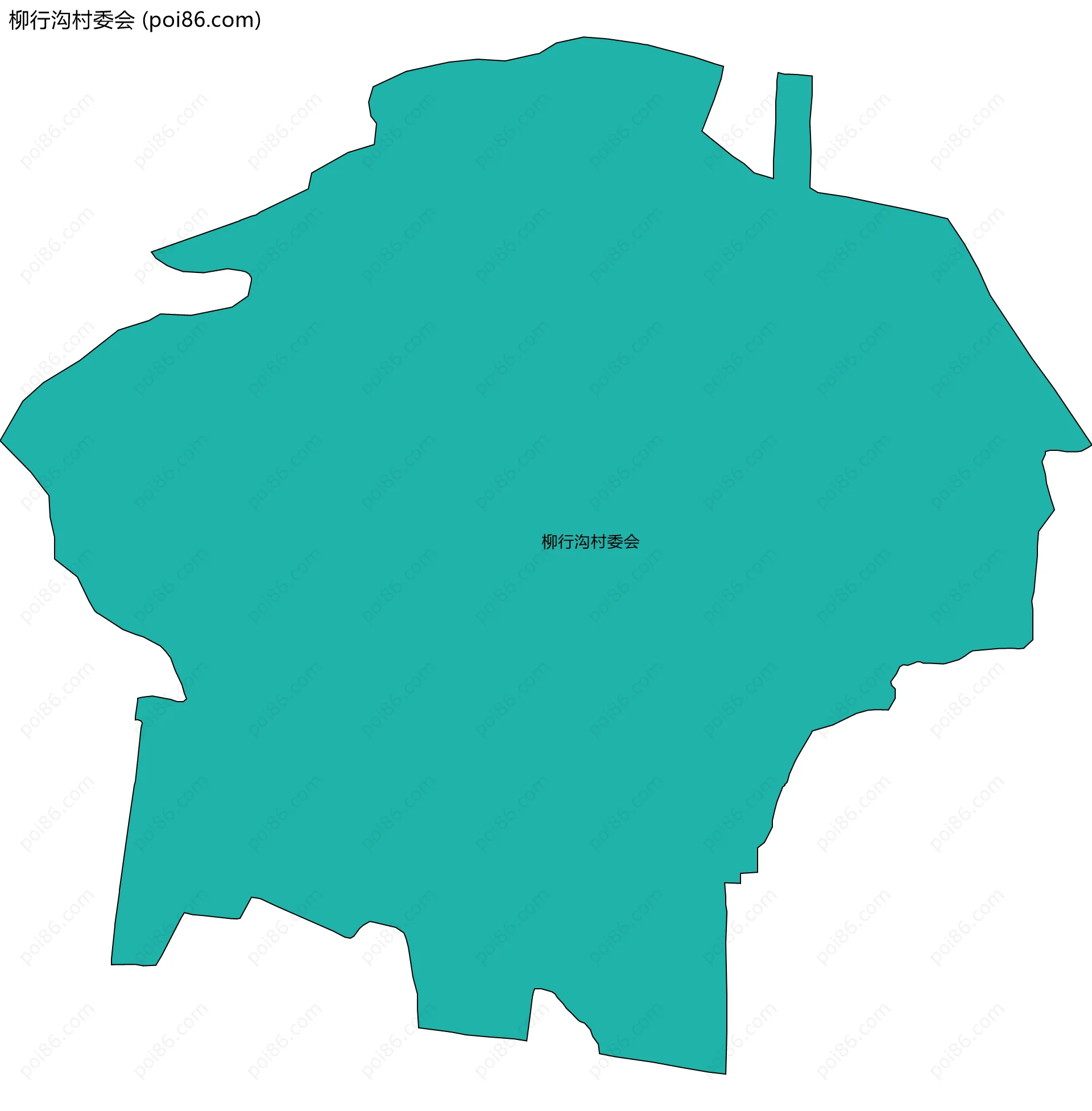 柳行沟村委会边界地图