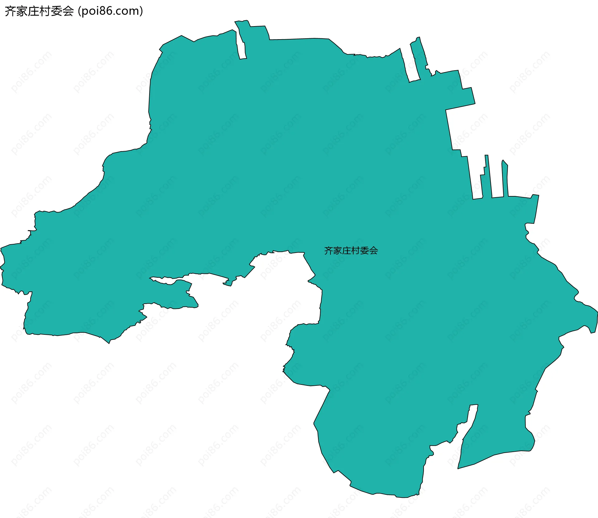 齐家庄村委会边界地图