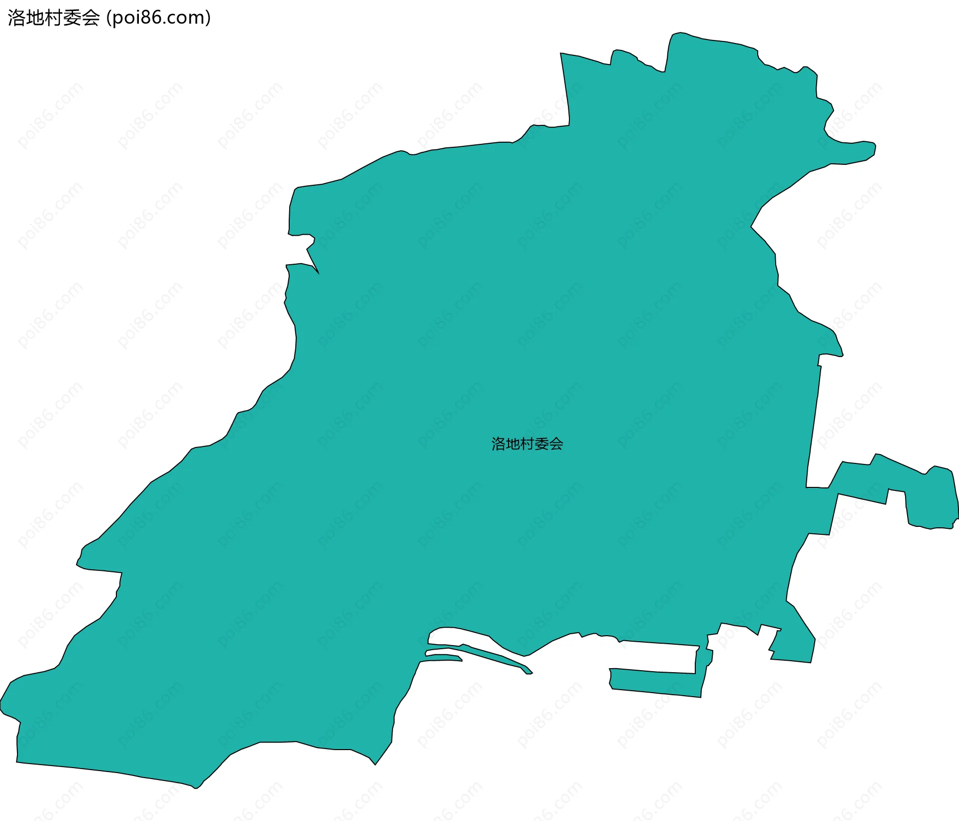 洛地村委会边界地图