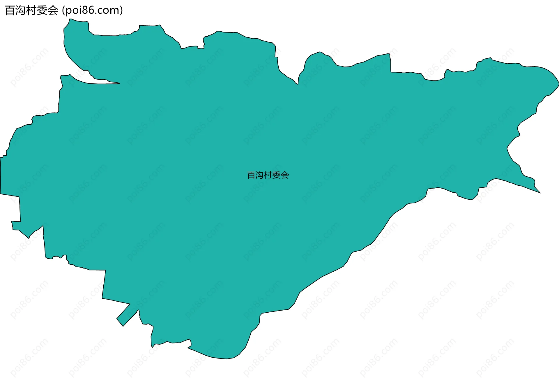 百沟村委会边界地图