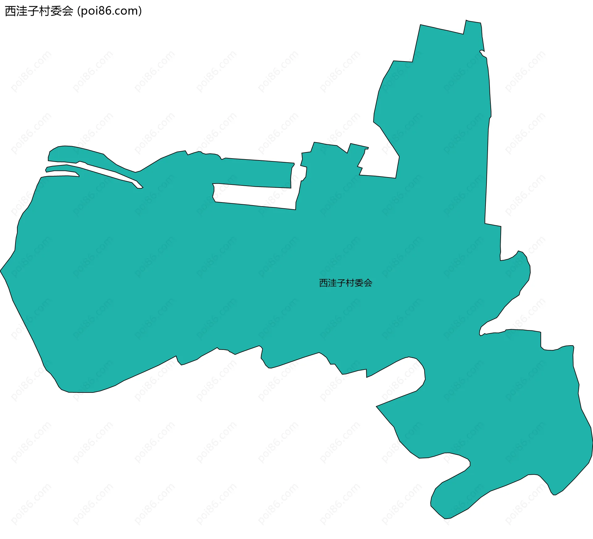 西洼子村委会边界地图