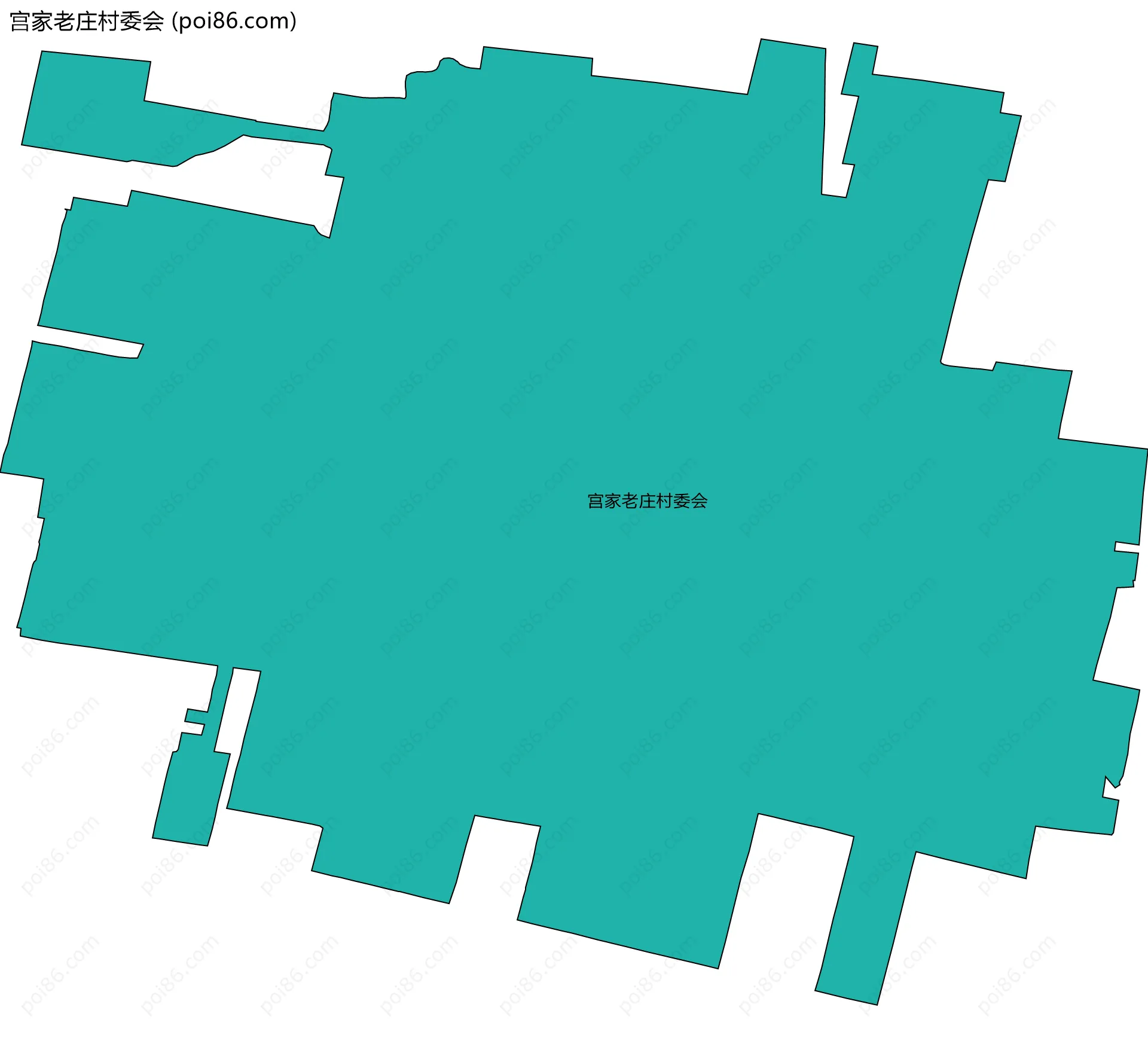 宫家老庄村委会边界地图