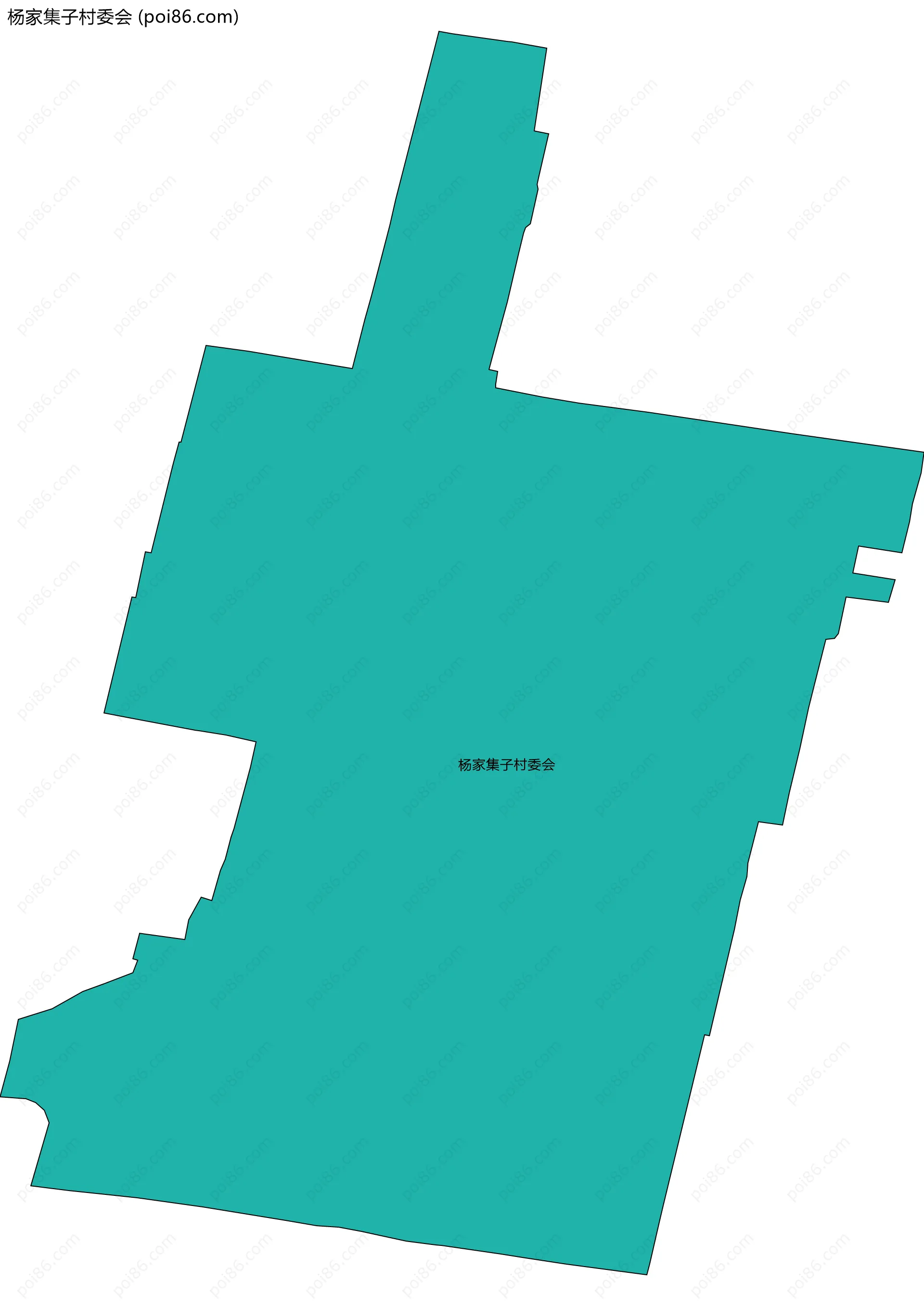 杨家集子村委会边界地图