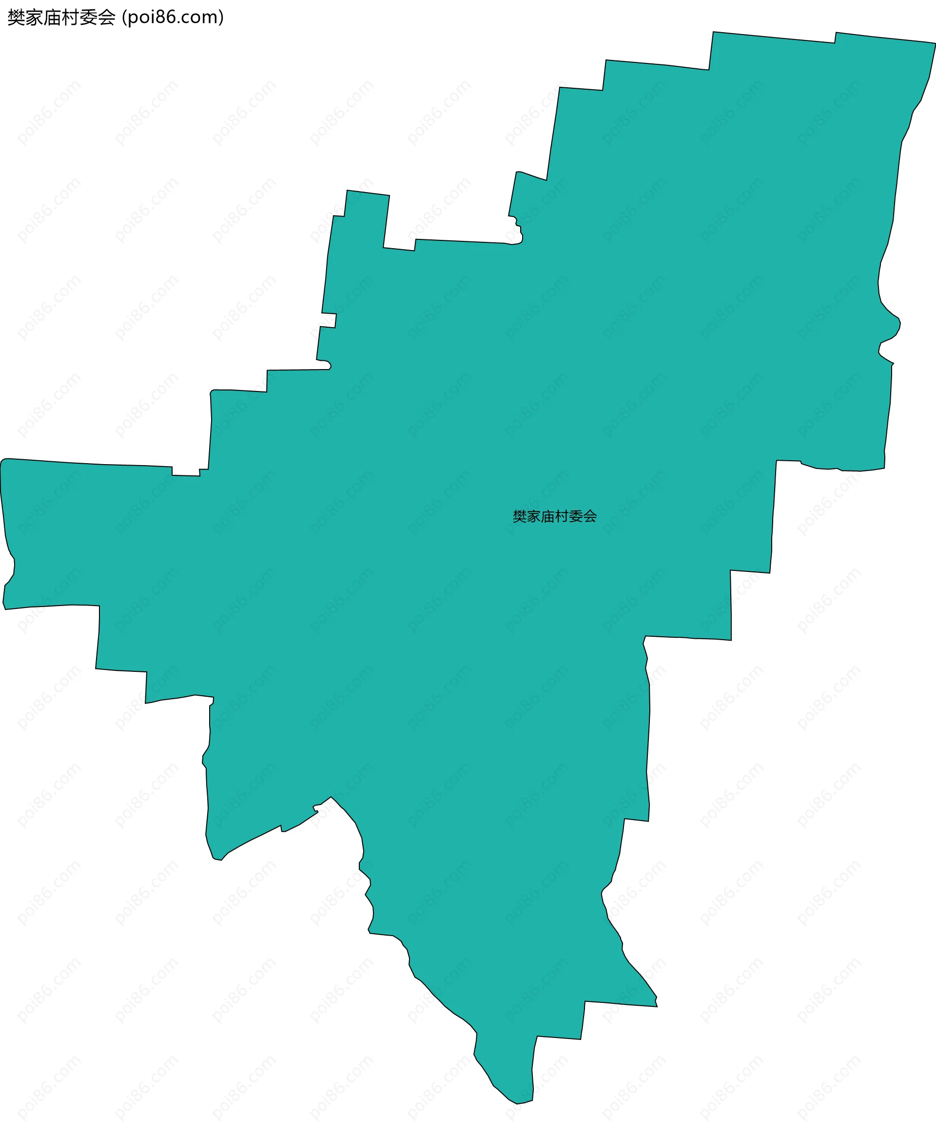樊家庙村委会边界地图