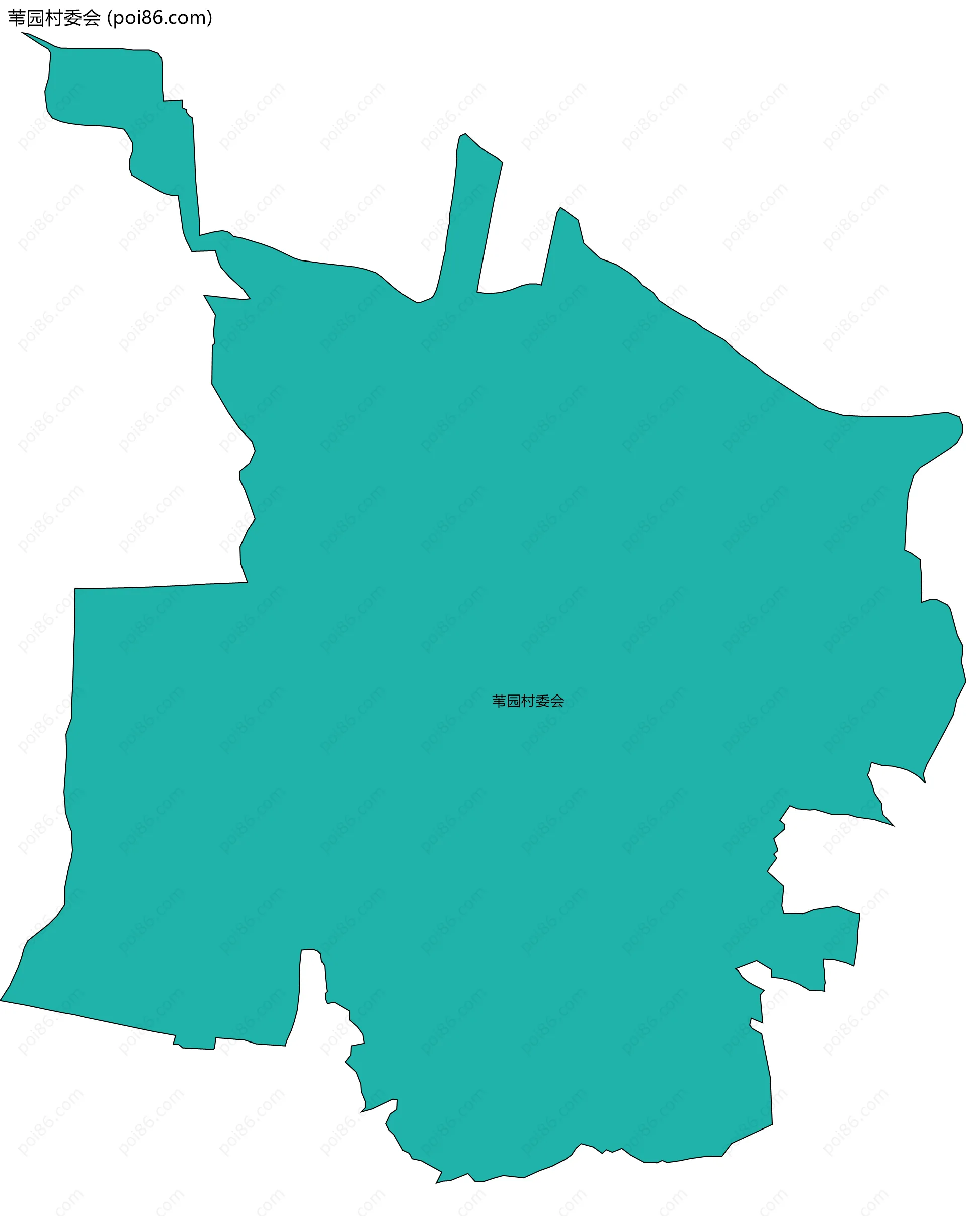 苇园村委会边界地图