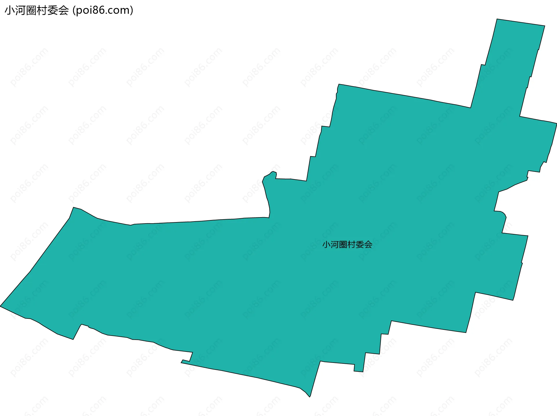小河圈村委会边界地图
