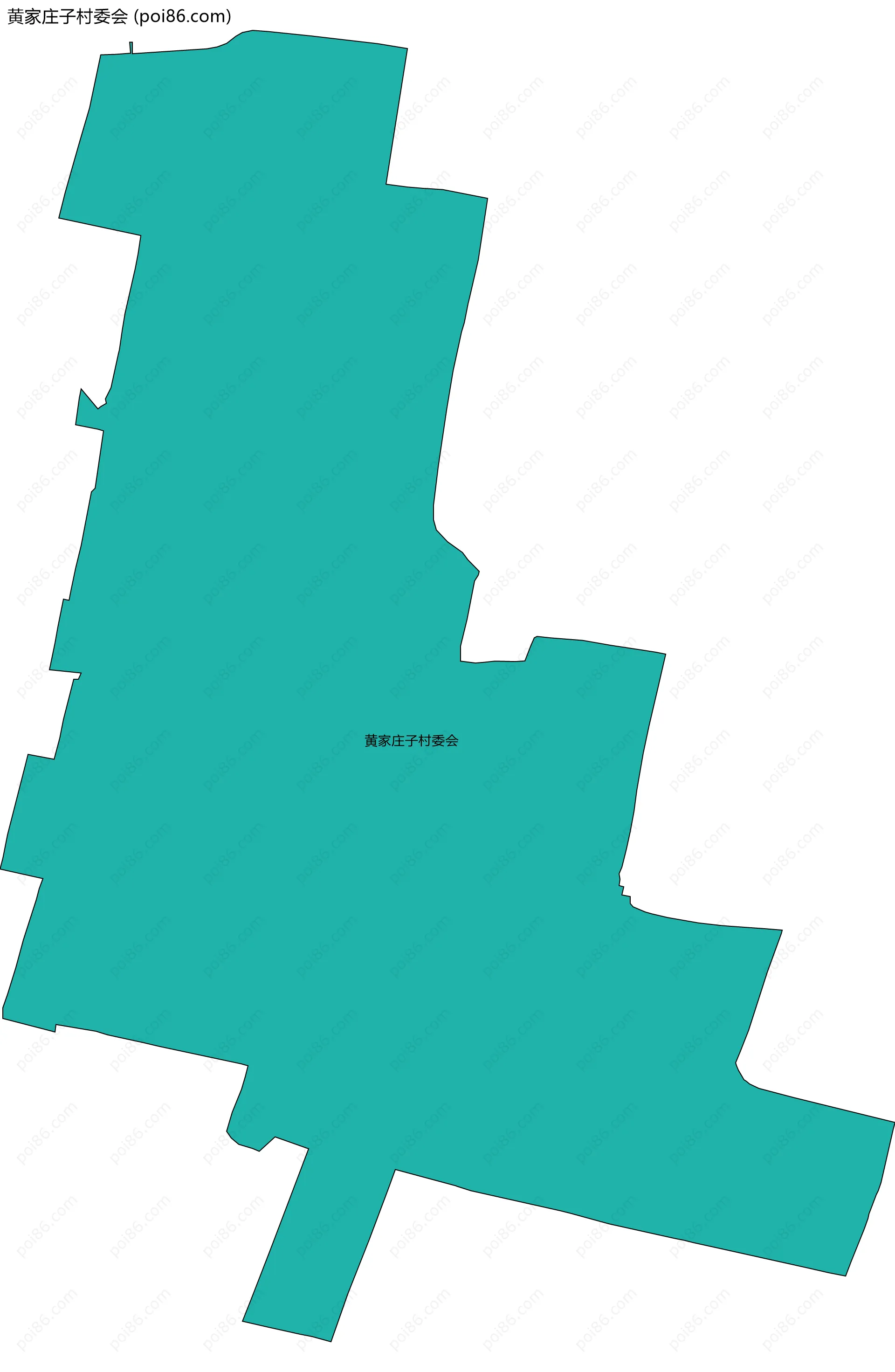 黄家庄子村委会边界地图