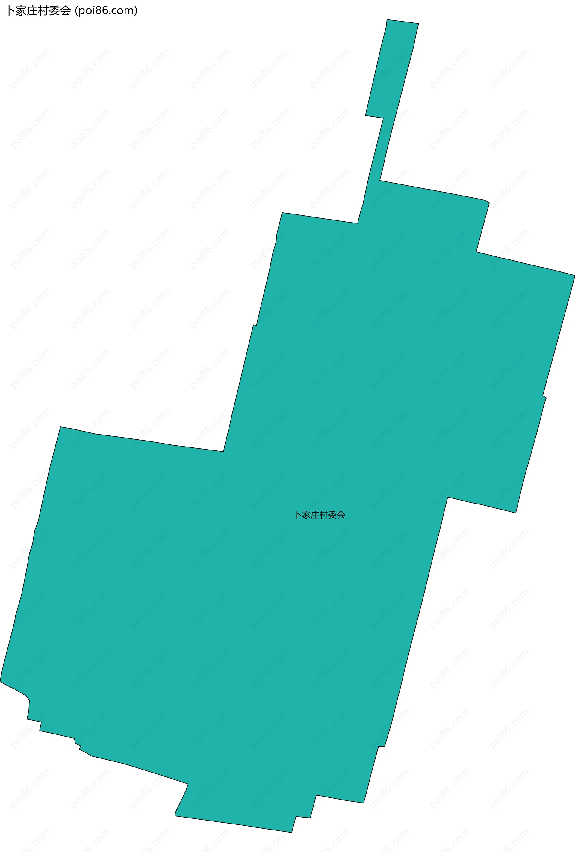 卜家庄村委会边界地图