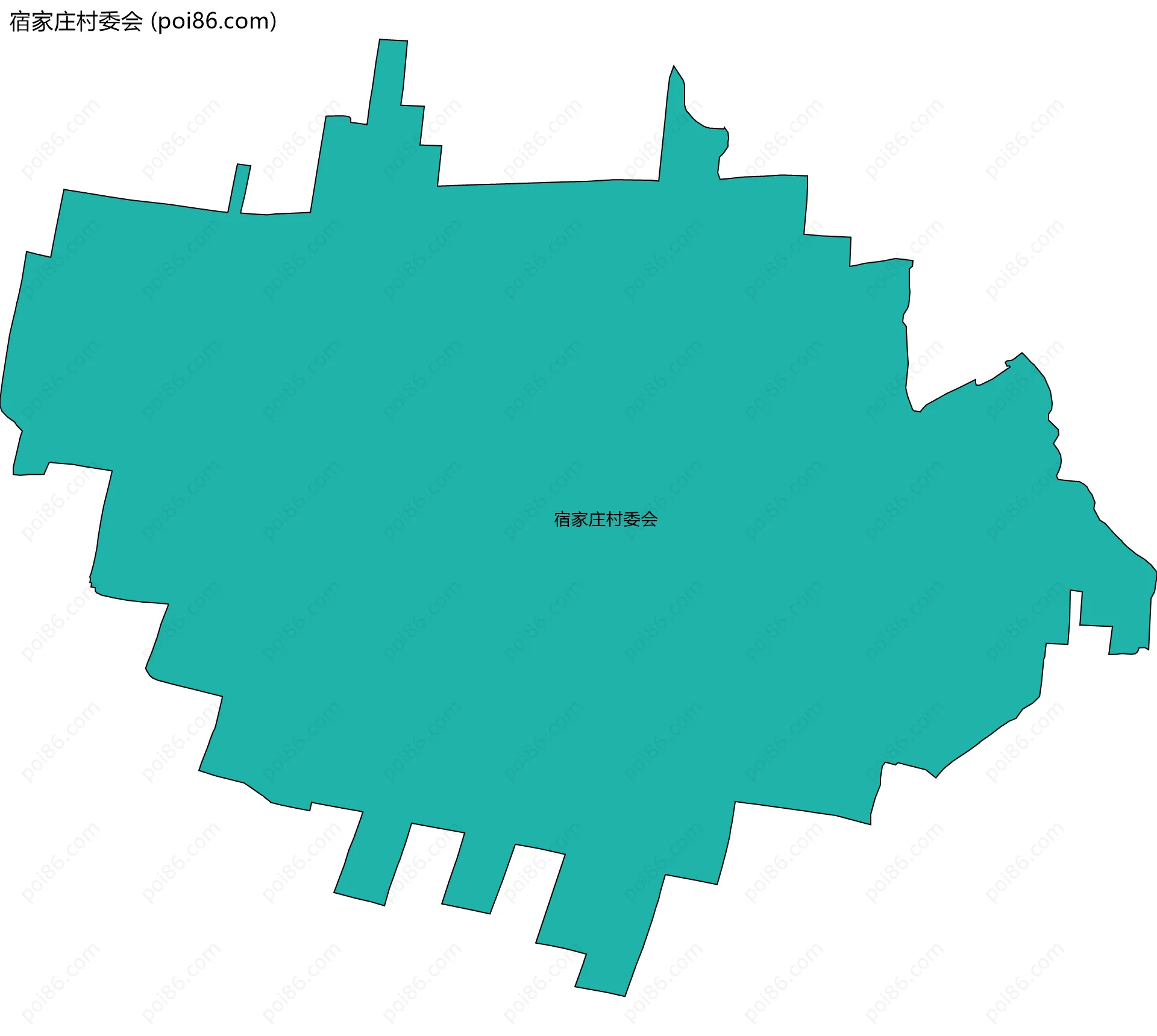 宿家庄村委会边界地图
