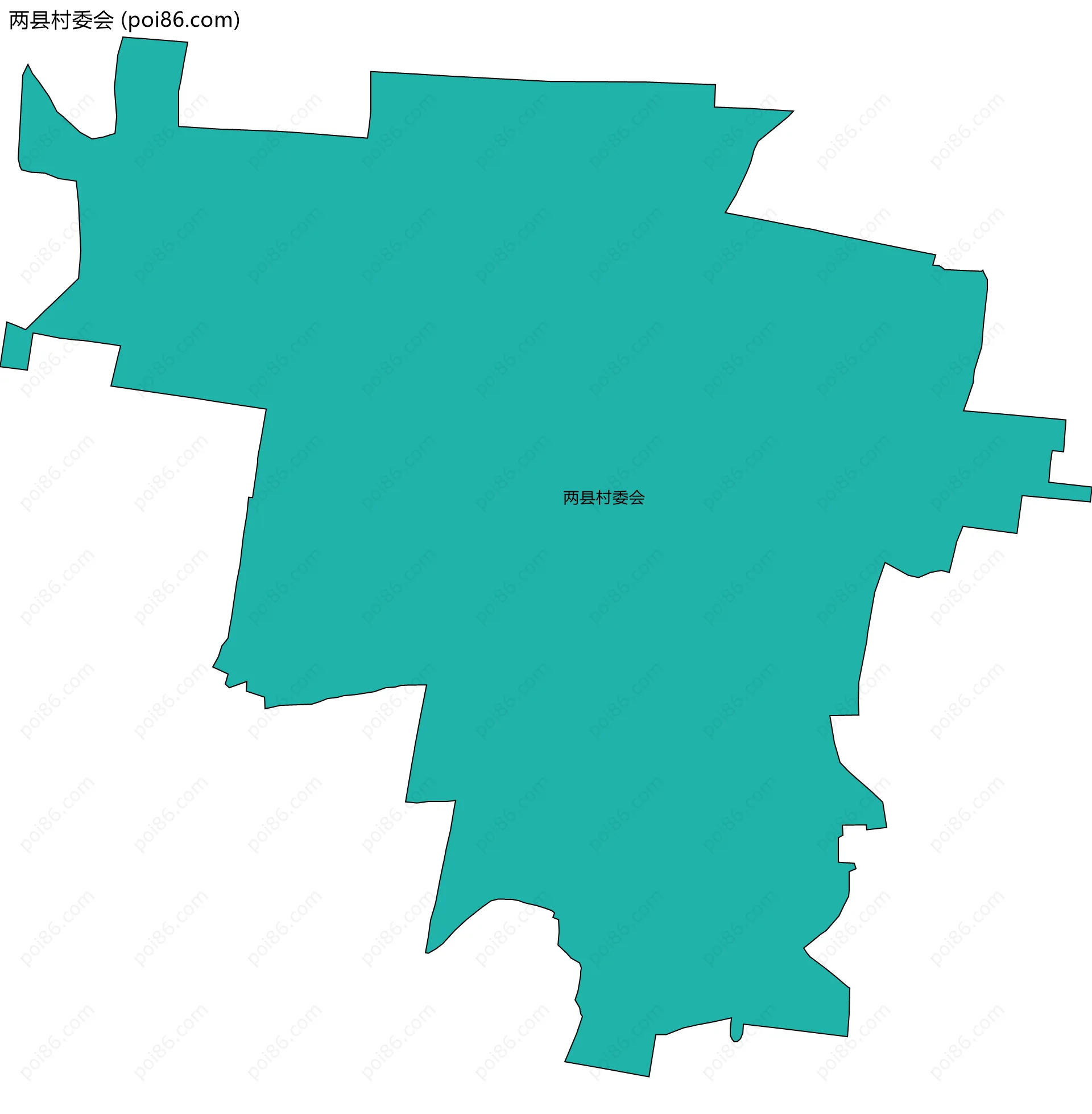 两县村委会边界地图