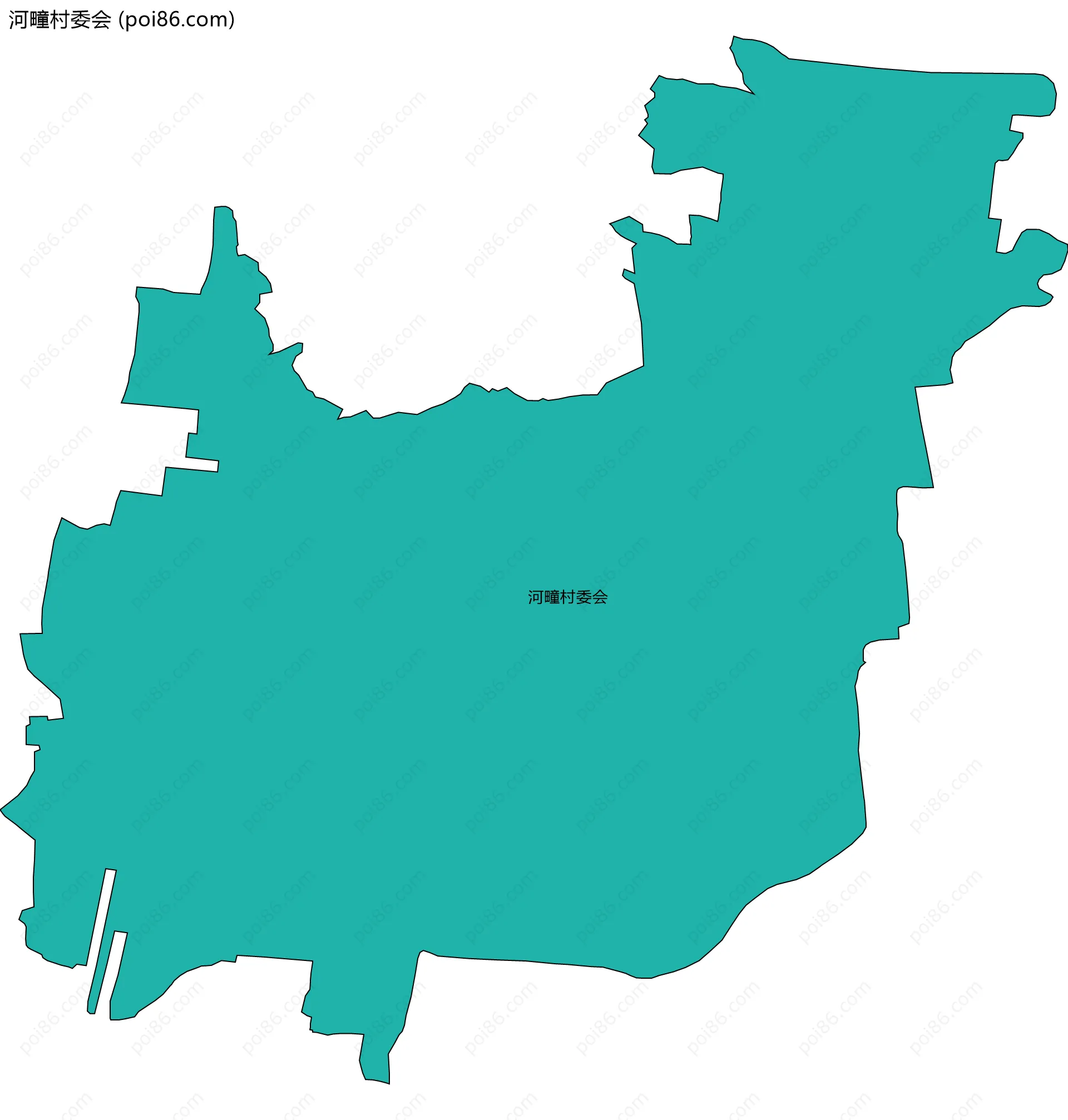 河疃村委会边界地图