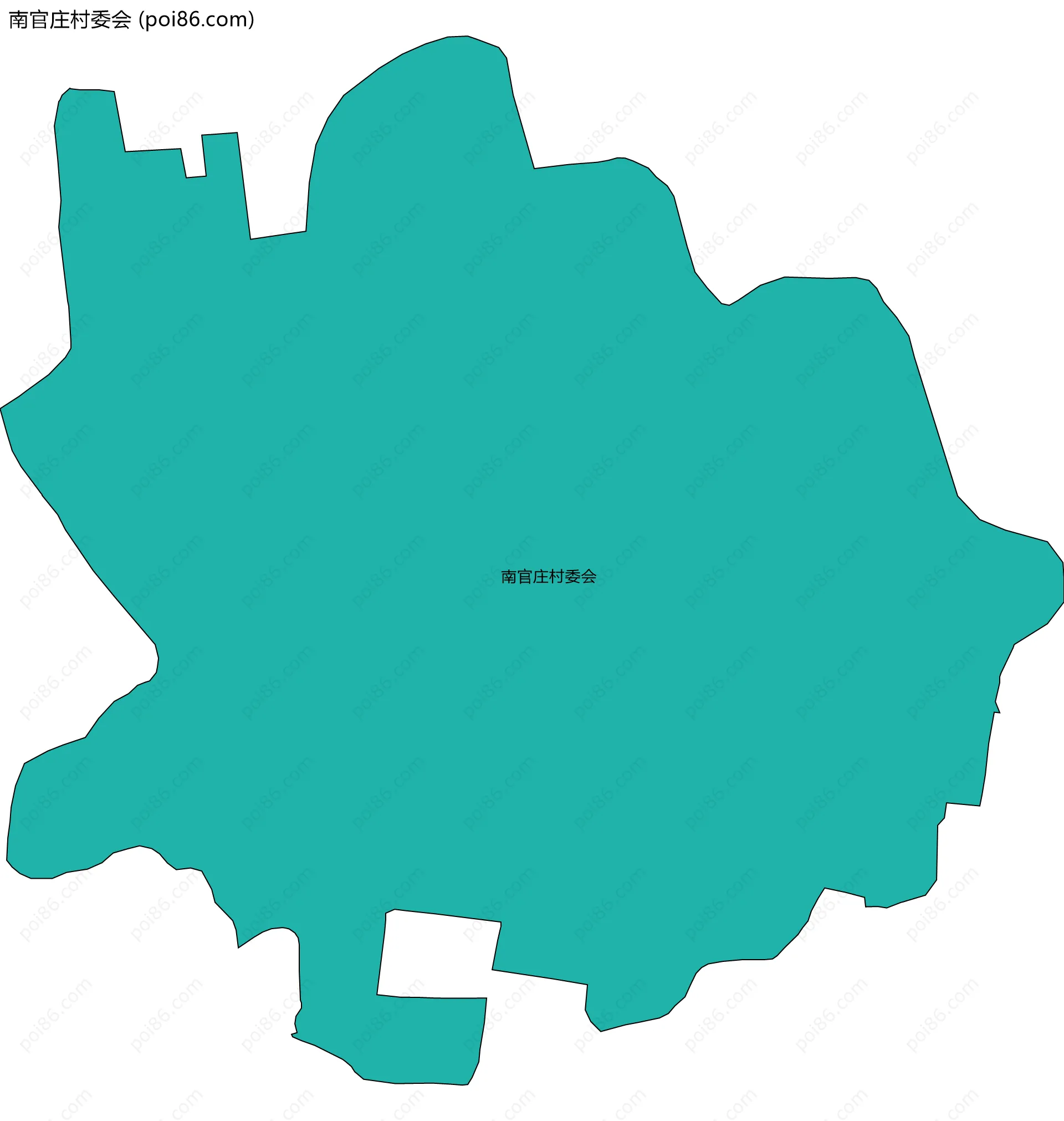 南官庄村委会边界地图