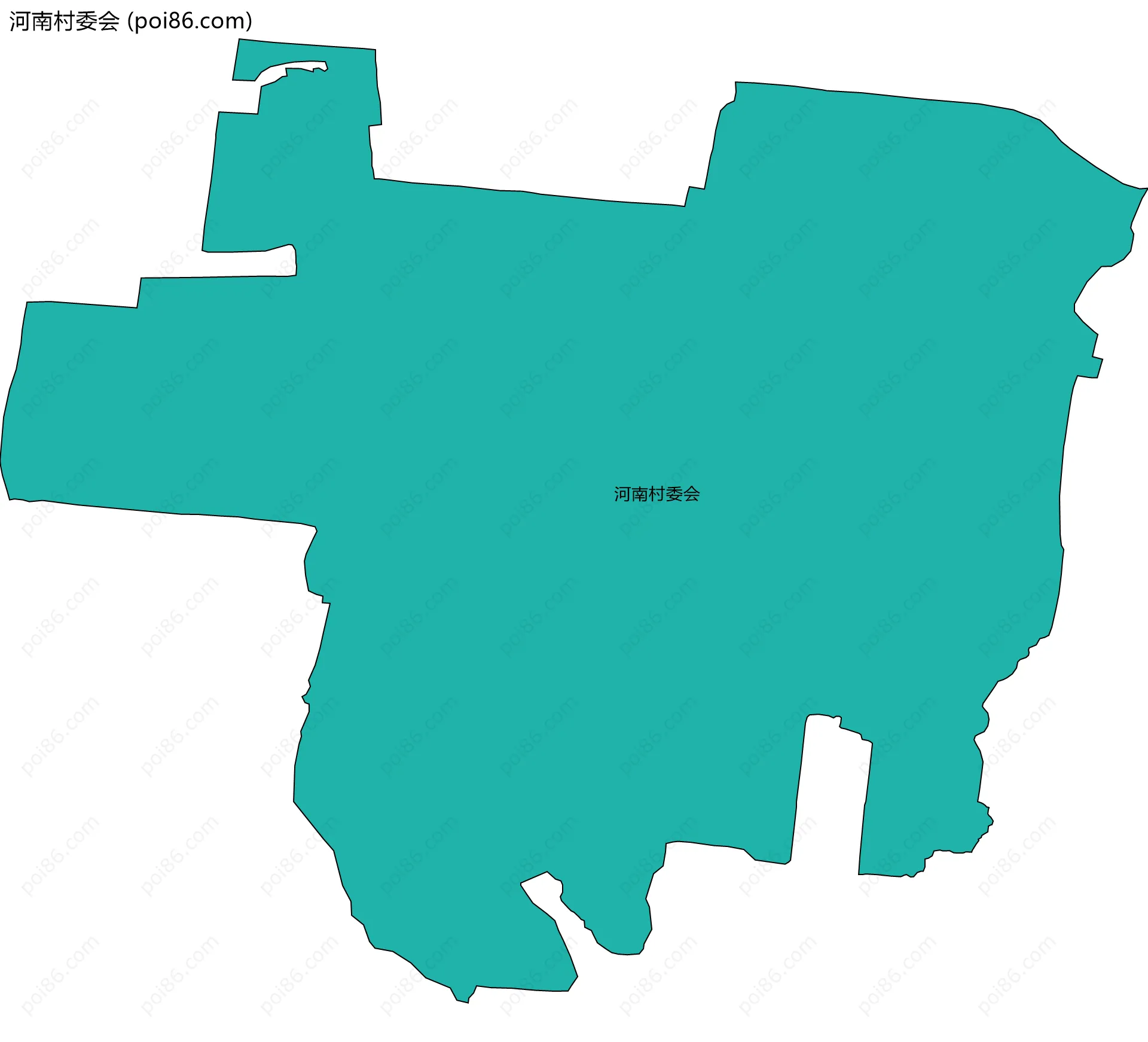 河南村委会边界地图
