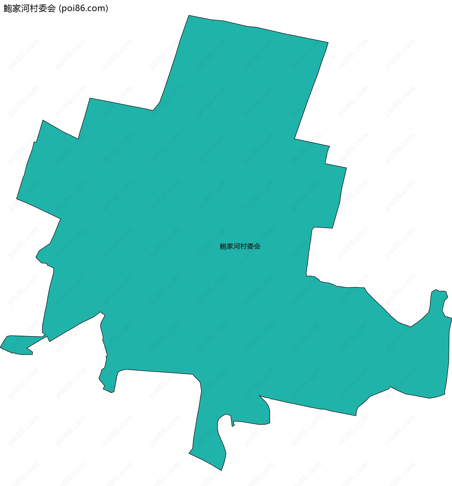 鲍家河村委会边界地图