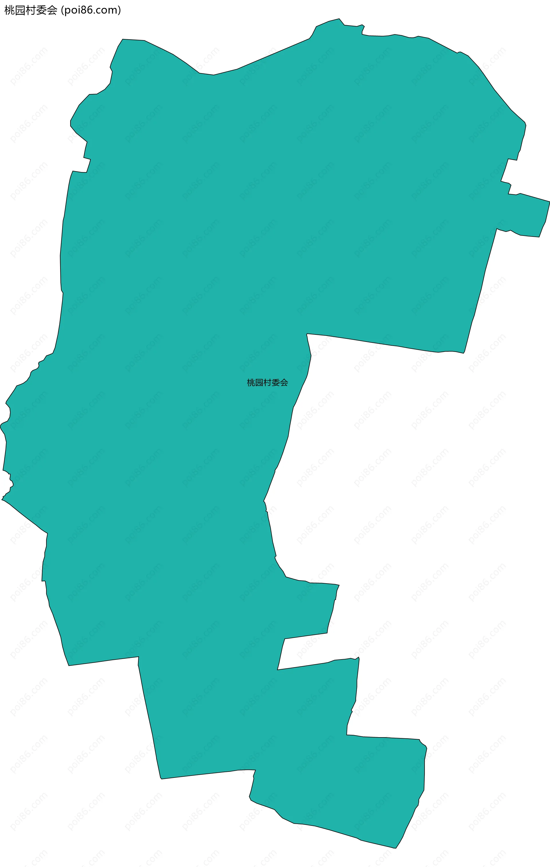 桃园村委会边界地图