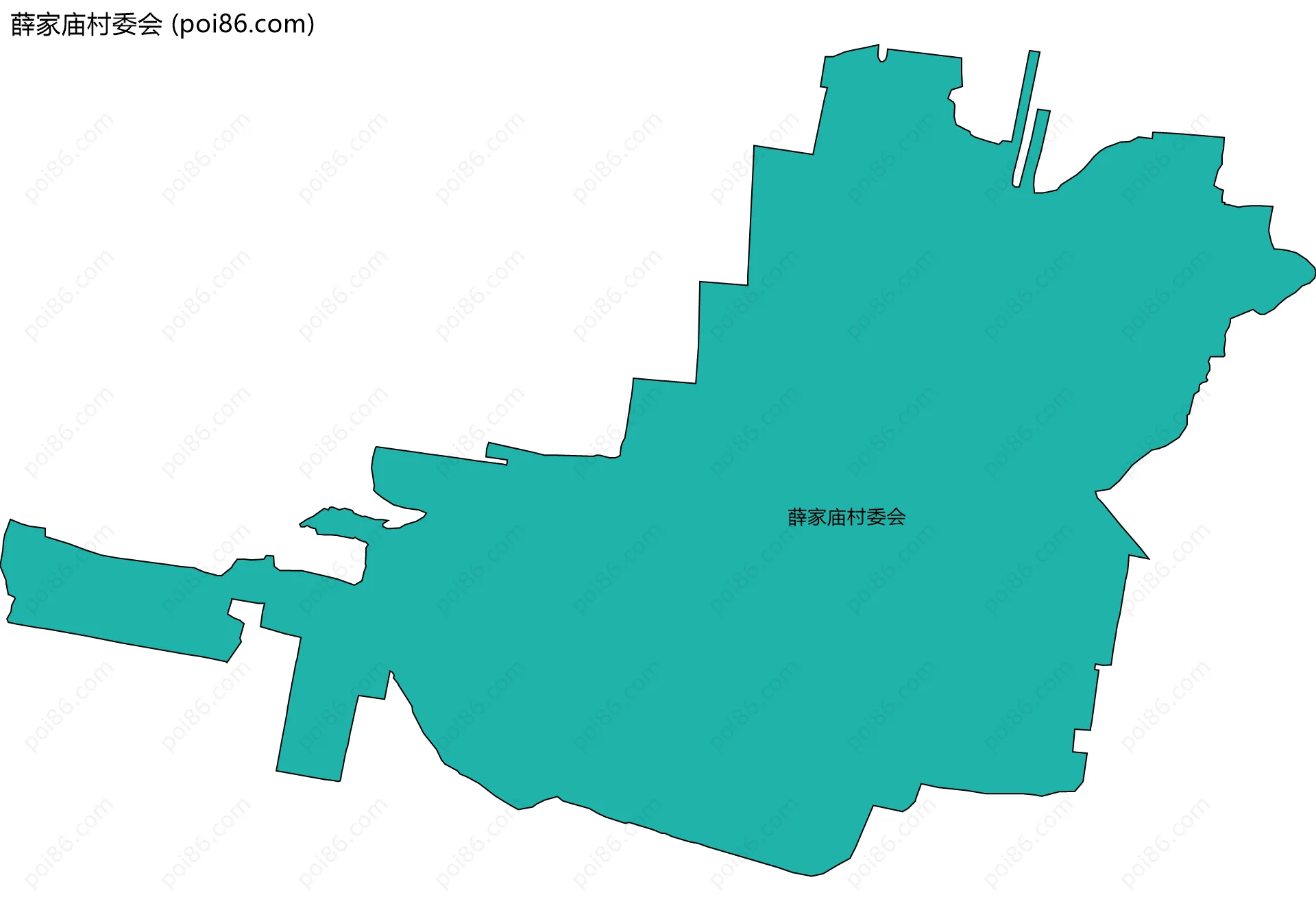薛家庙村委会边界地图