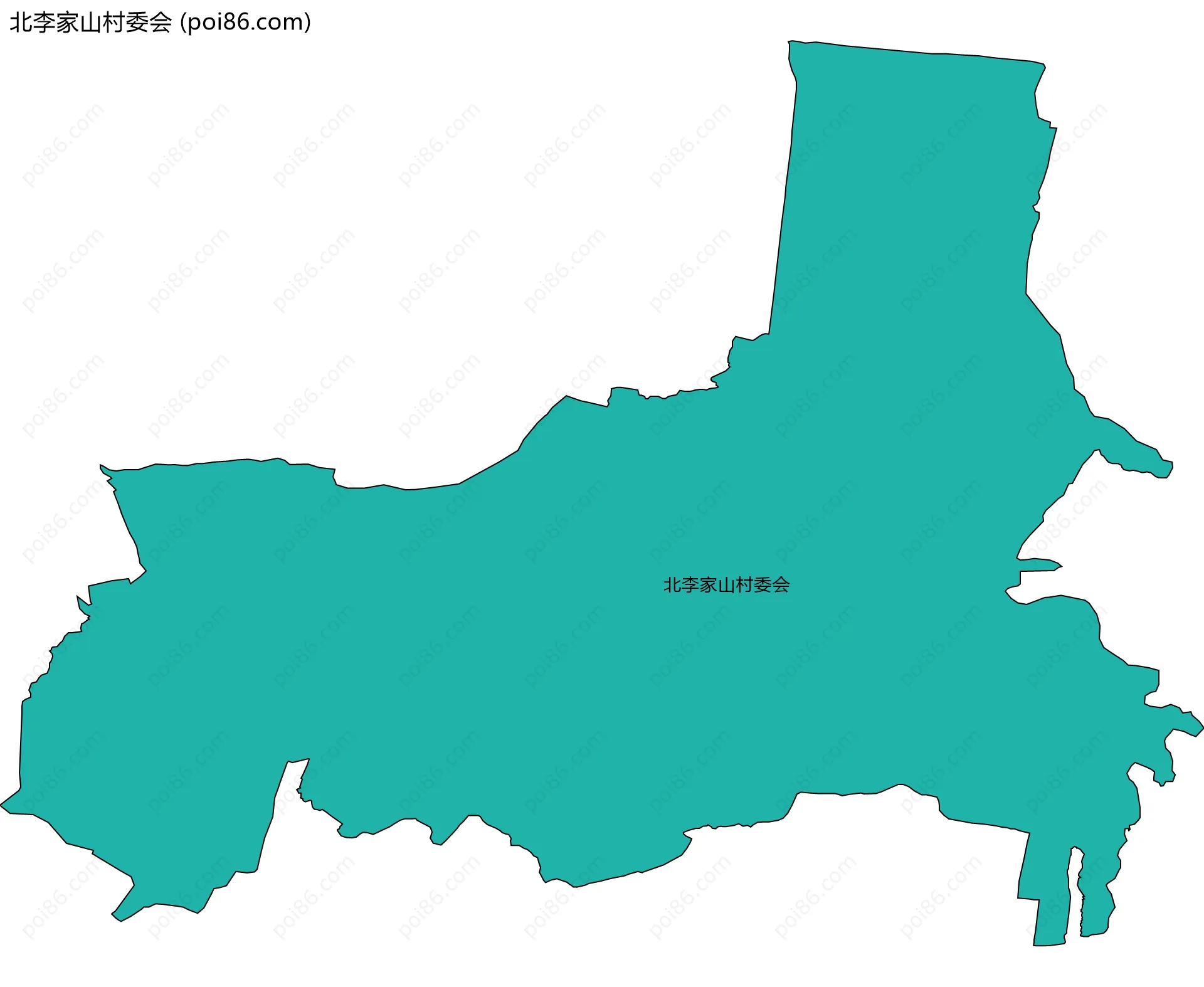 北李家山村委会边界地图