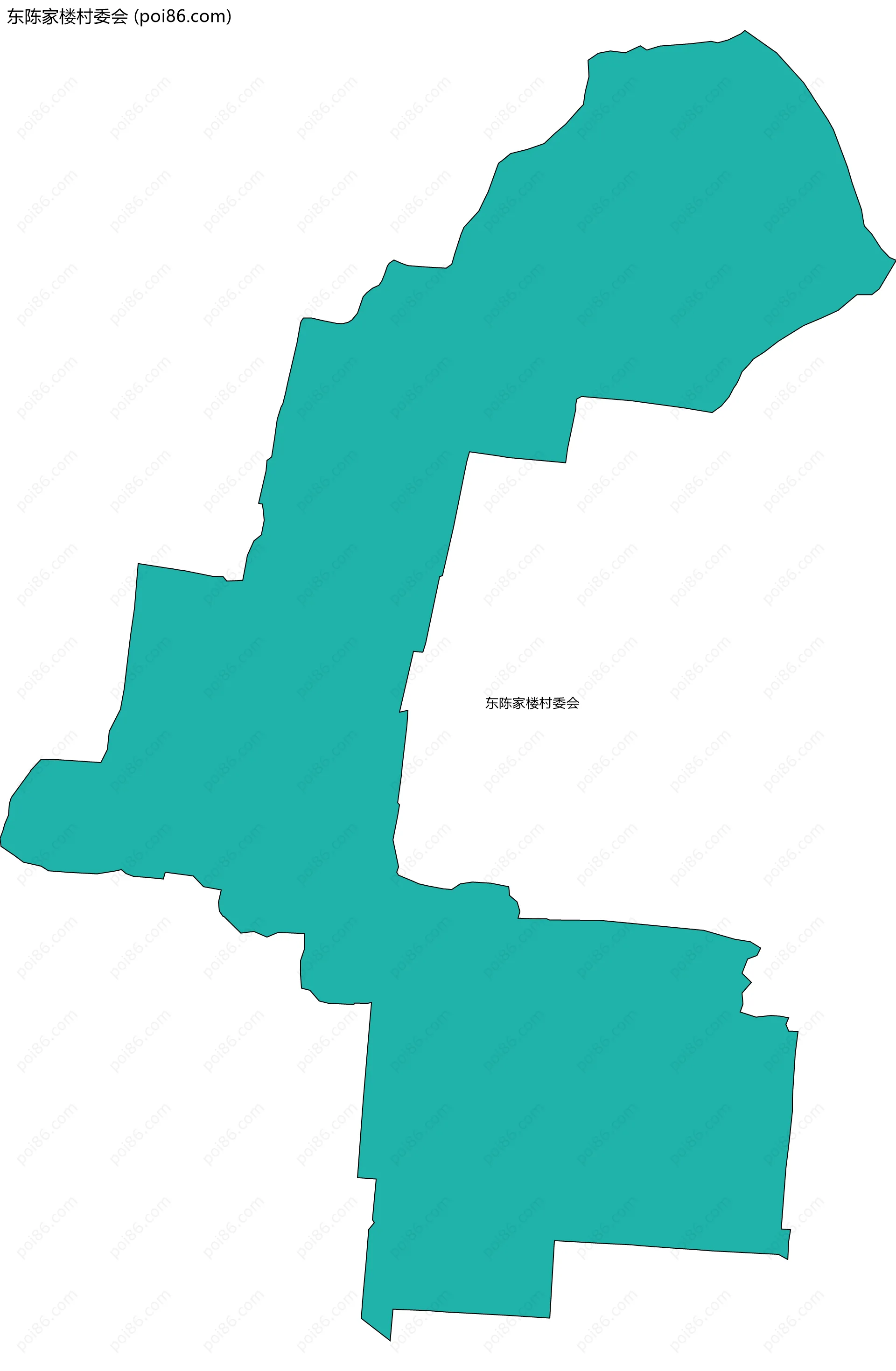 东陈家楼村委会边界地图