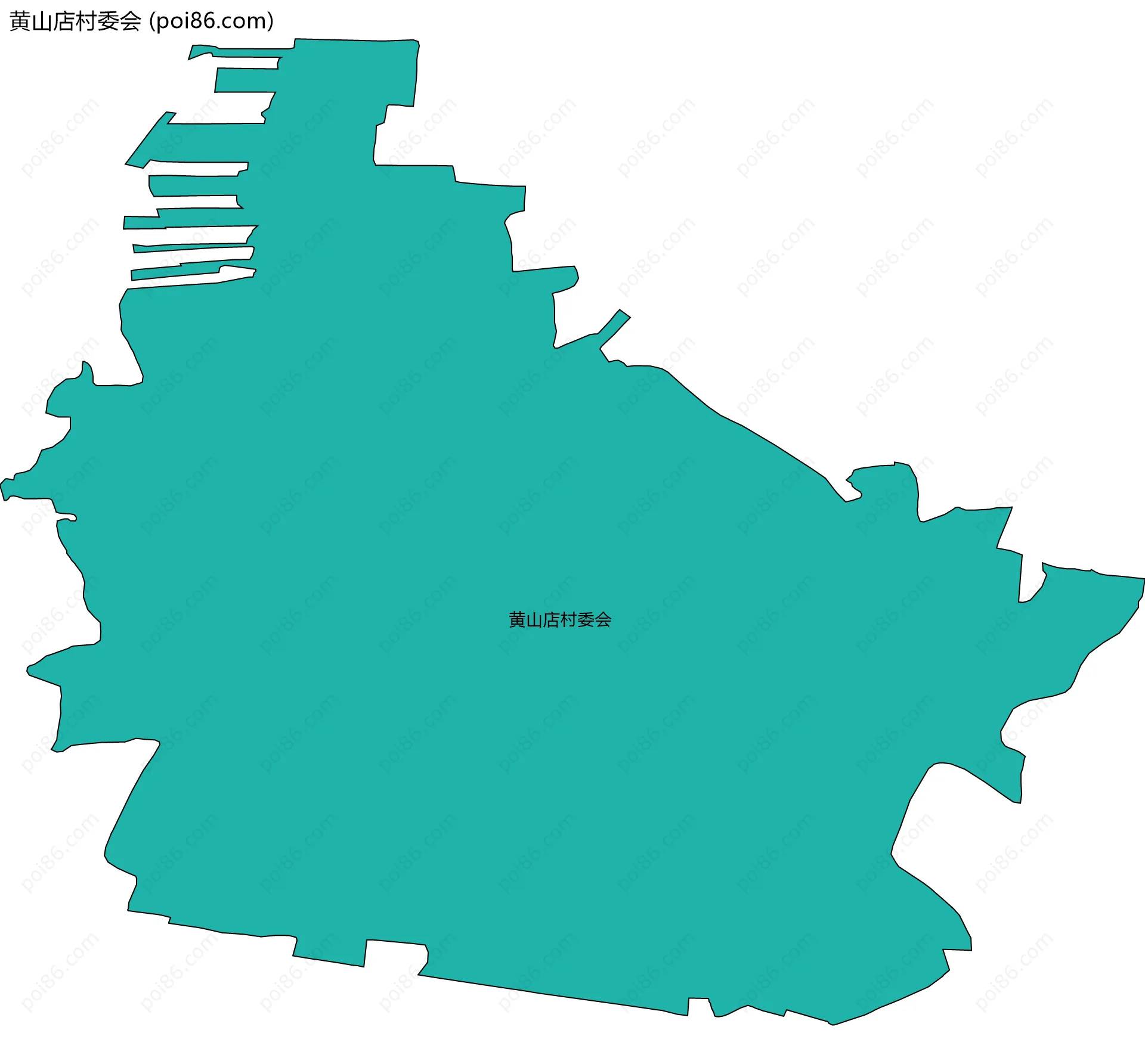 黄山店村委会边界地图