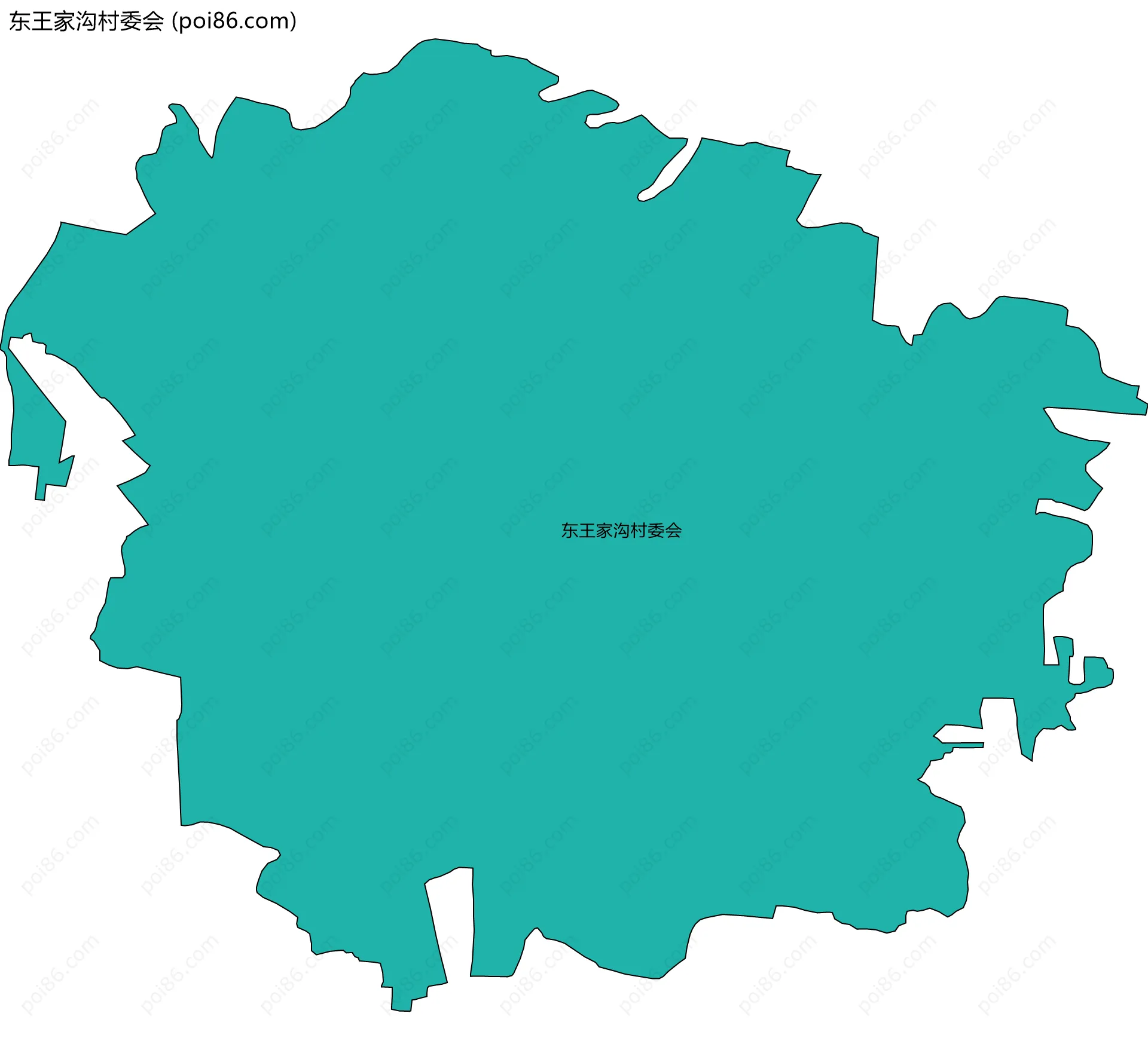 东王家沟村委会边界地图