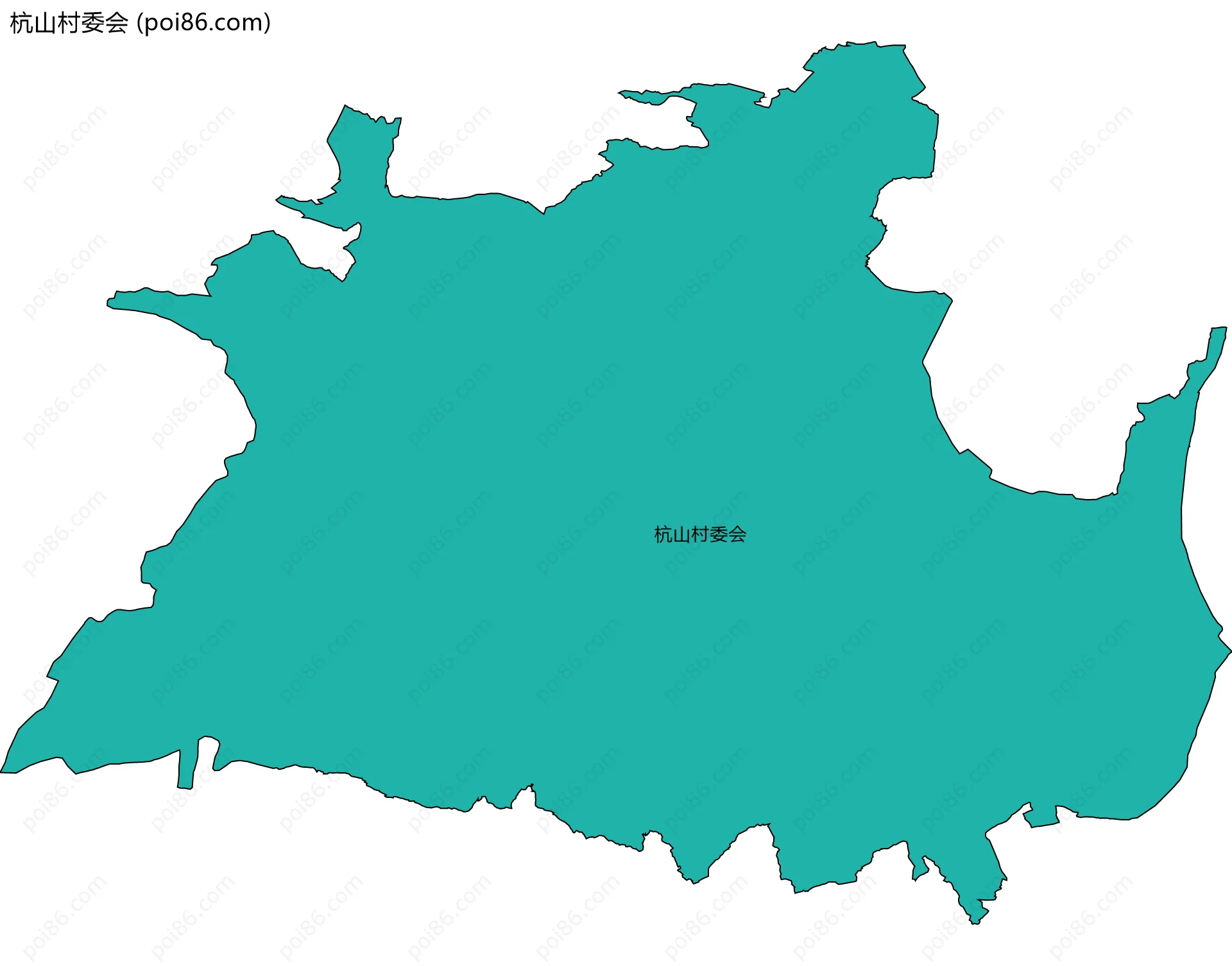 杭山村委会边界地图