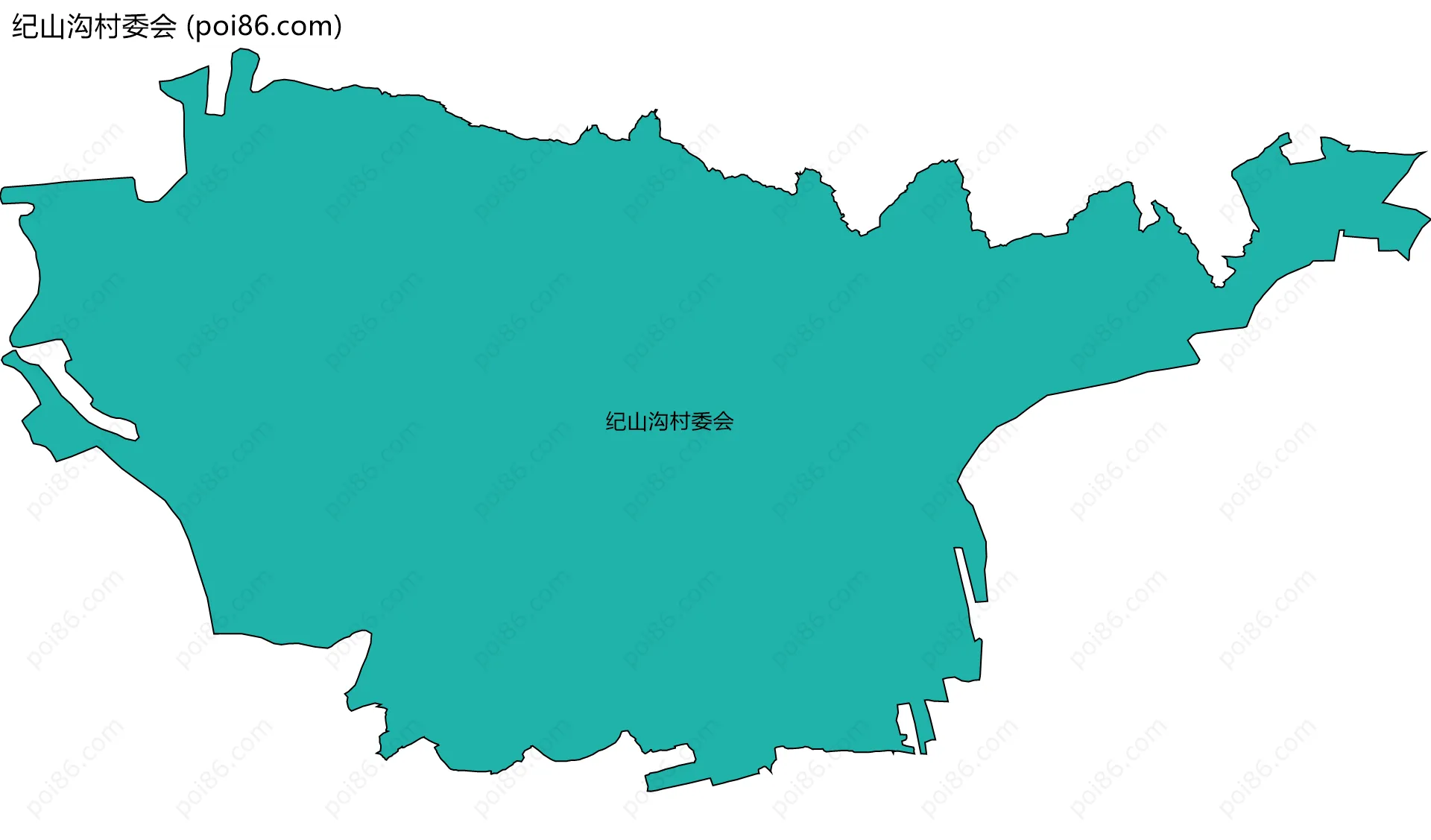 纪山沟村委会边界地图