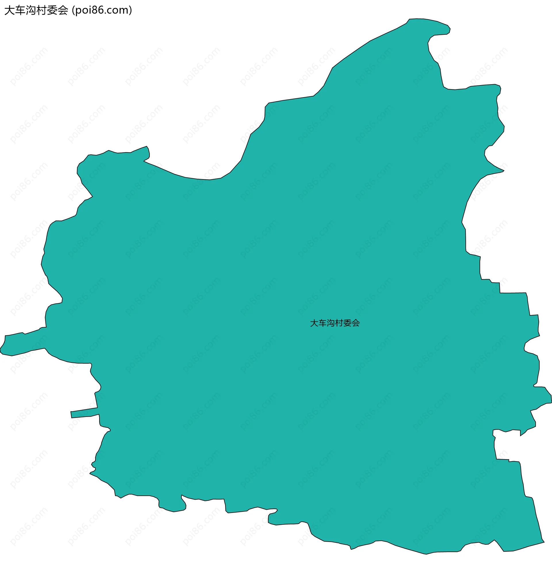 大车沟村委会边界地图
