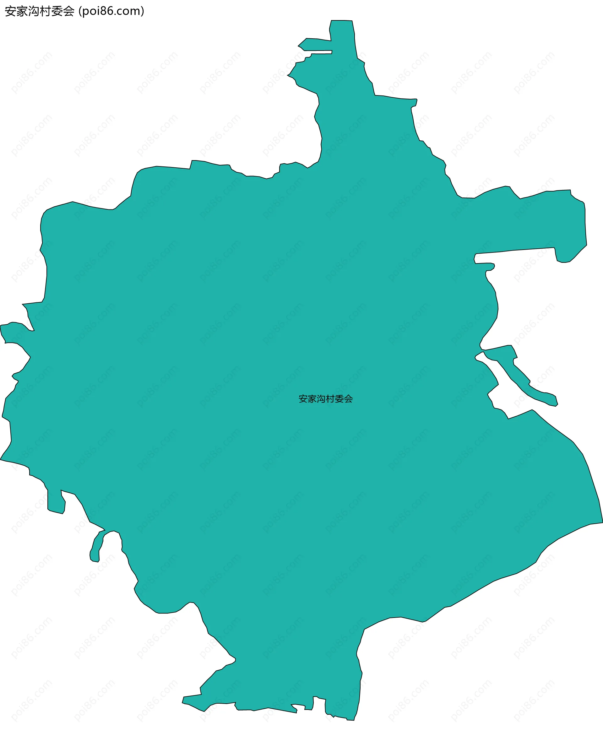 安家沟村委会边界地图