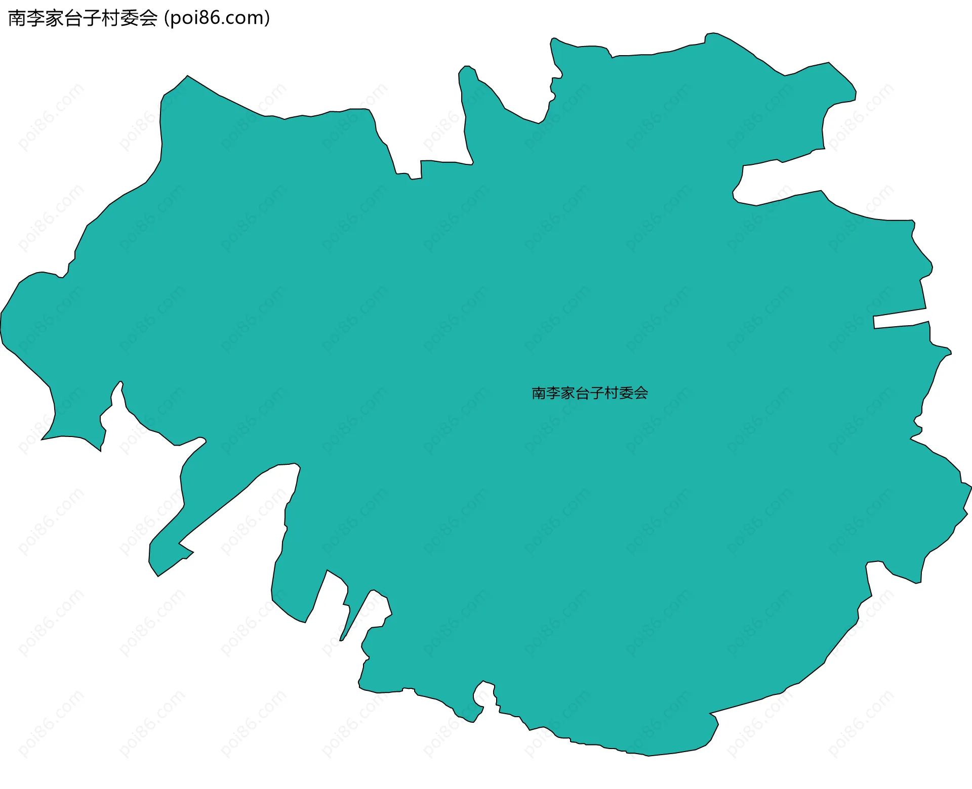 南李家台子村委会边界地图