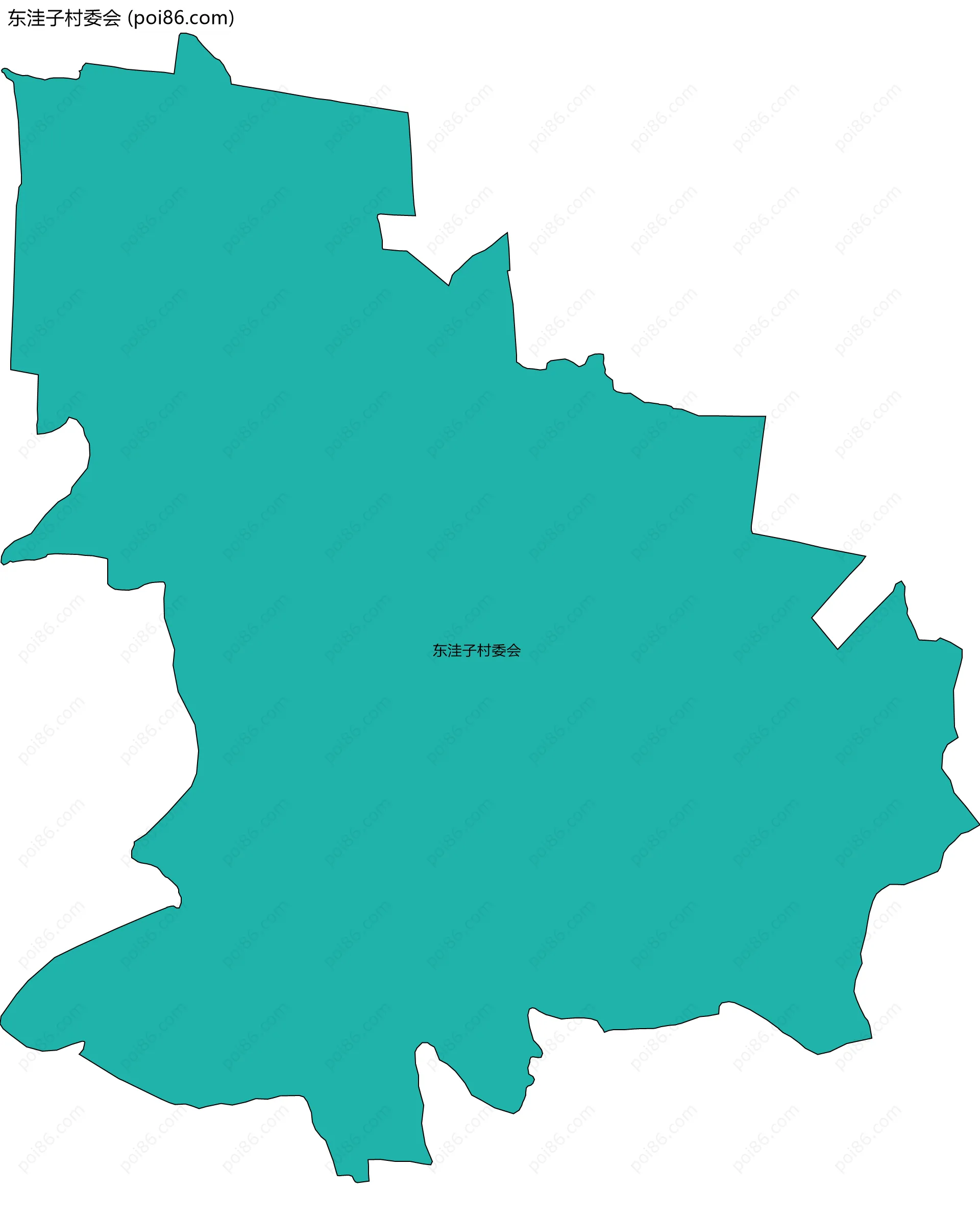 东洼子村委会边界地图