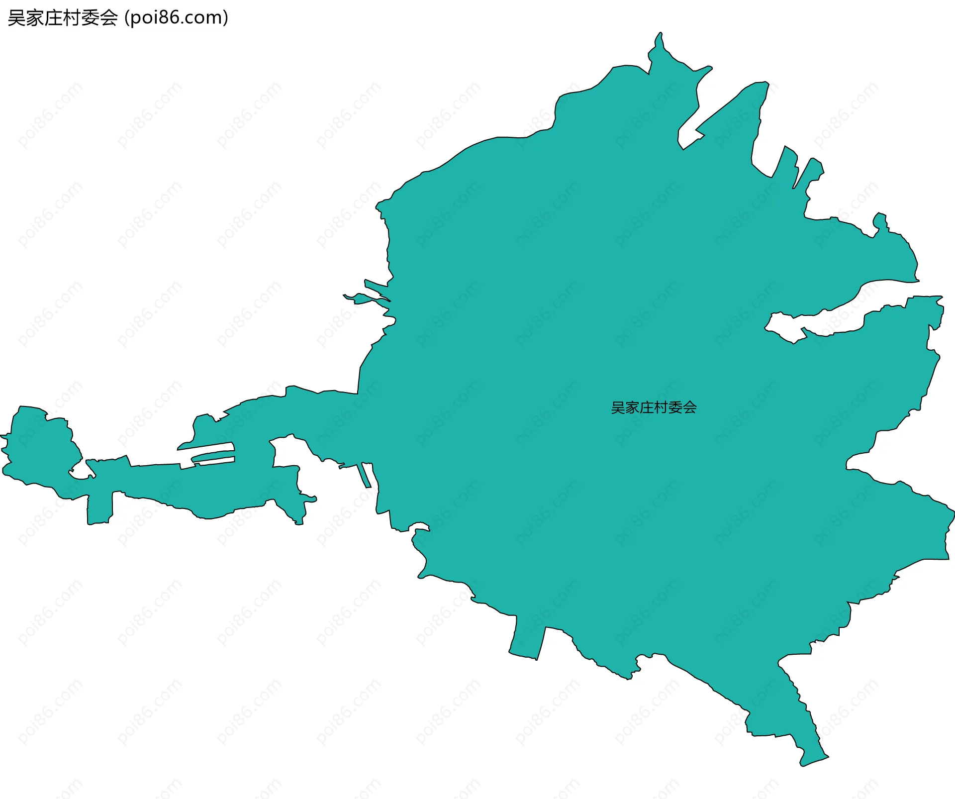 吴家庄村委会边界地图