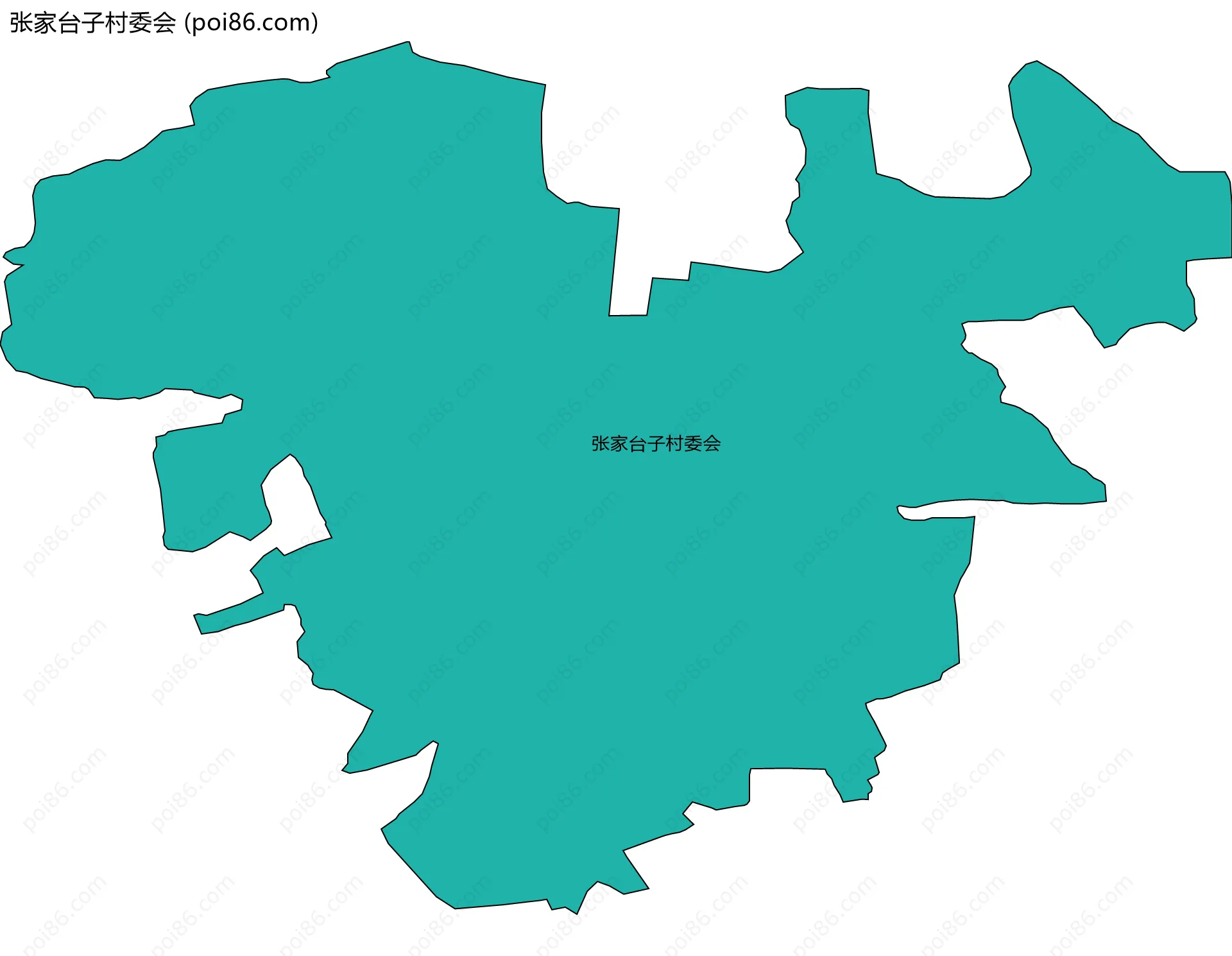 张家台子村委会边界地图