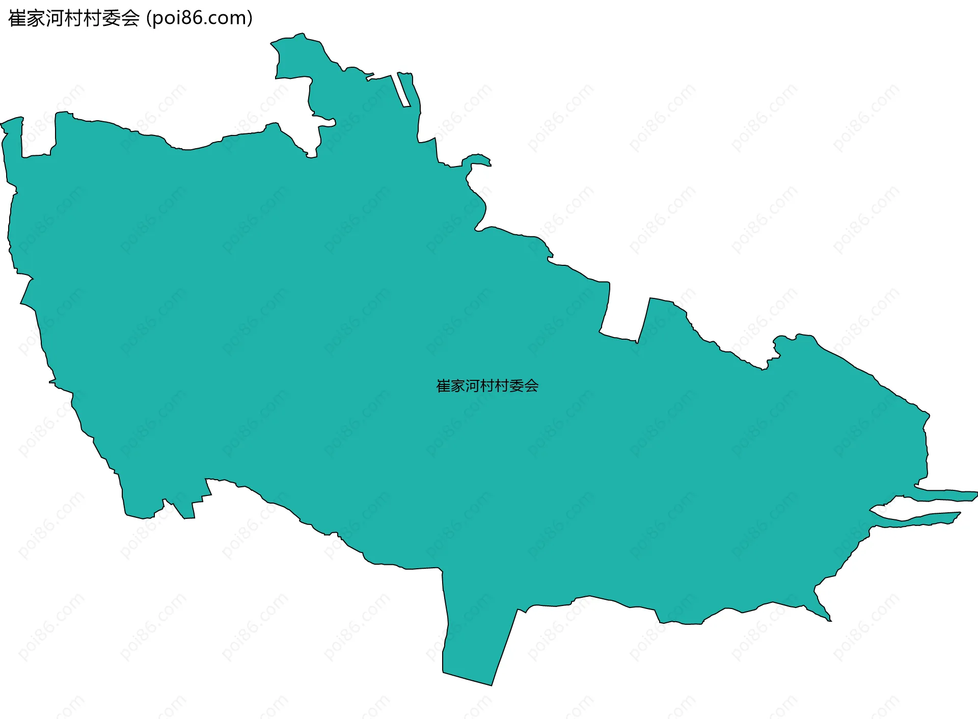 崔家河村村委会边界地图