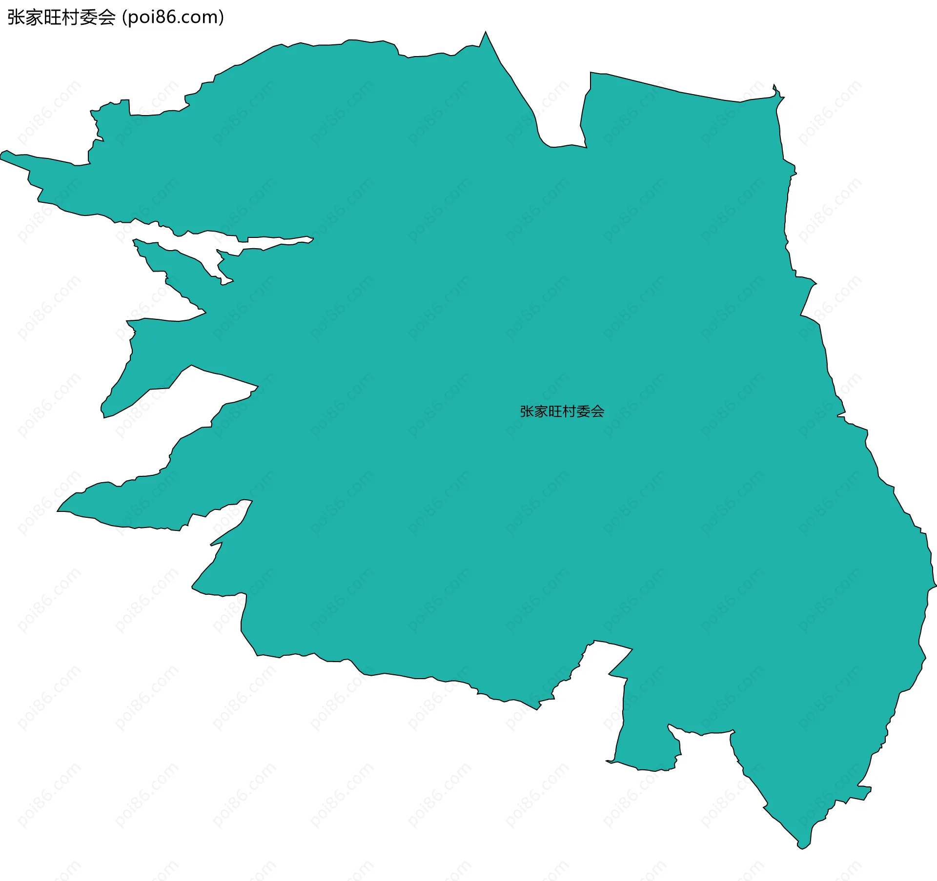 张家旺村委会边界地图