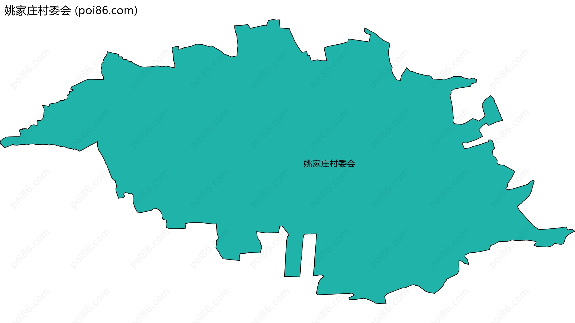 姚家庄村委会边界地图