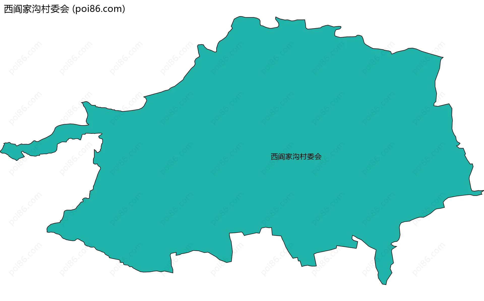 西阎家沟村委会边界地图