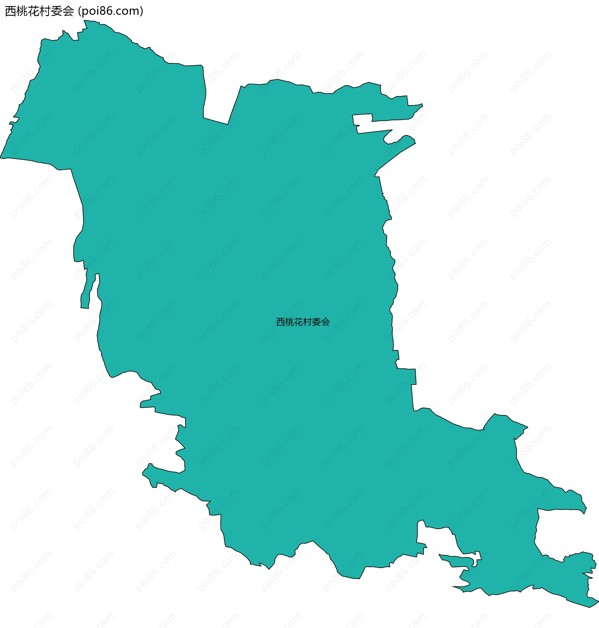 西桃花村委会边界地图