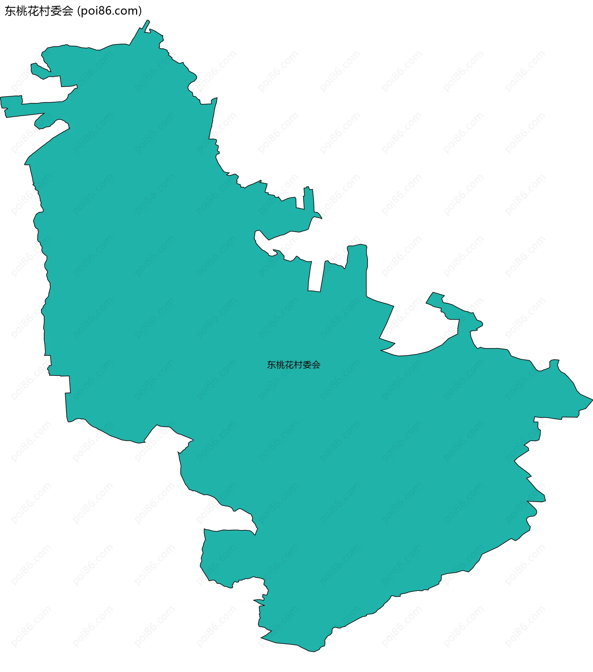 东桃花村委会边界地图