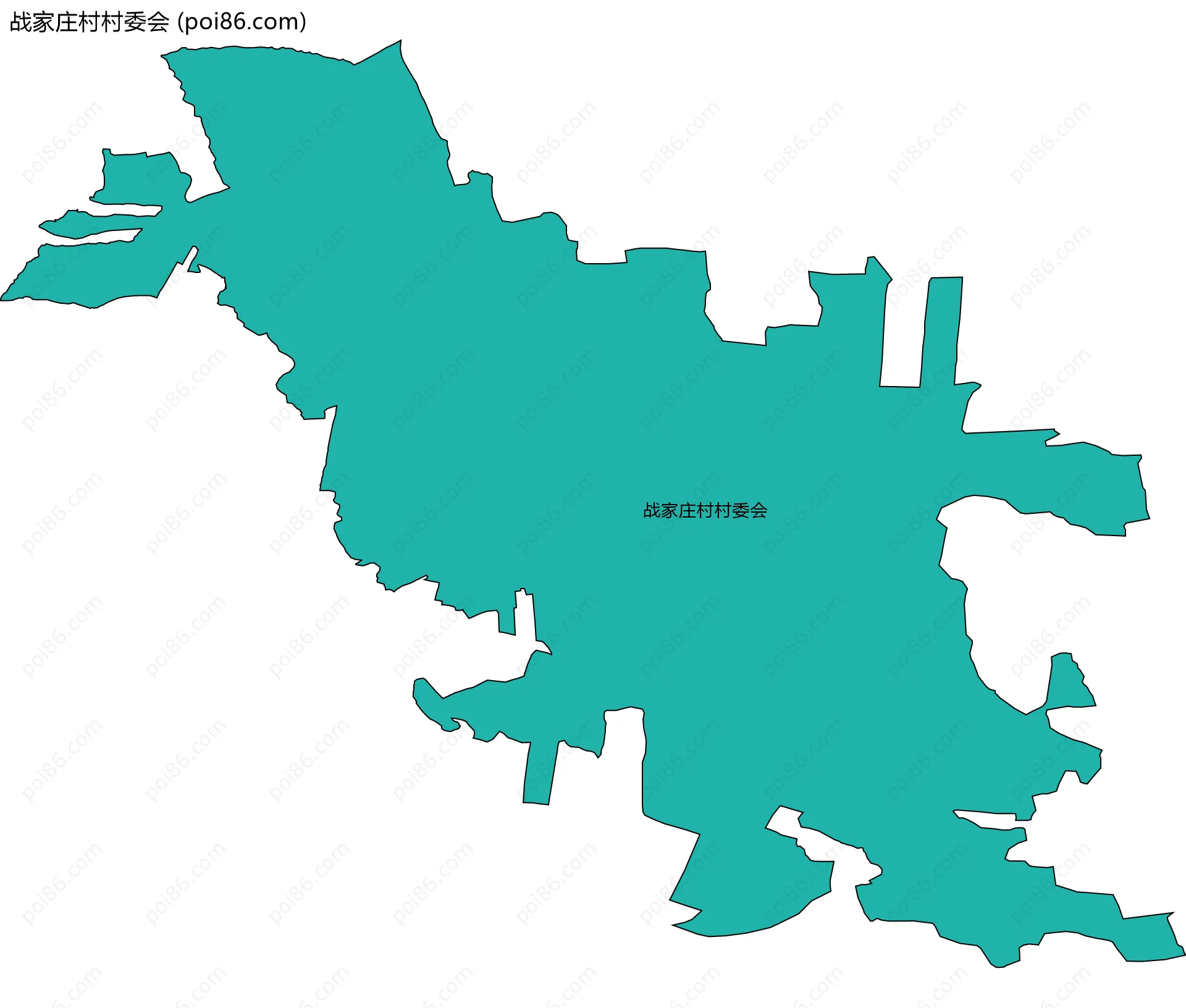 战家庄村村委会边界地图