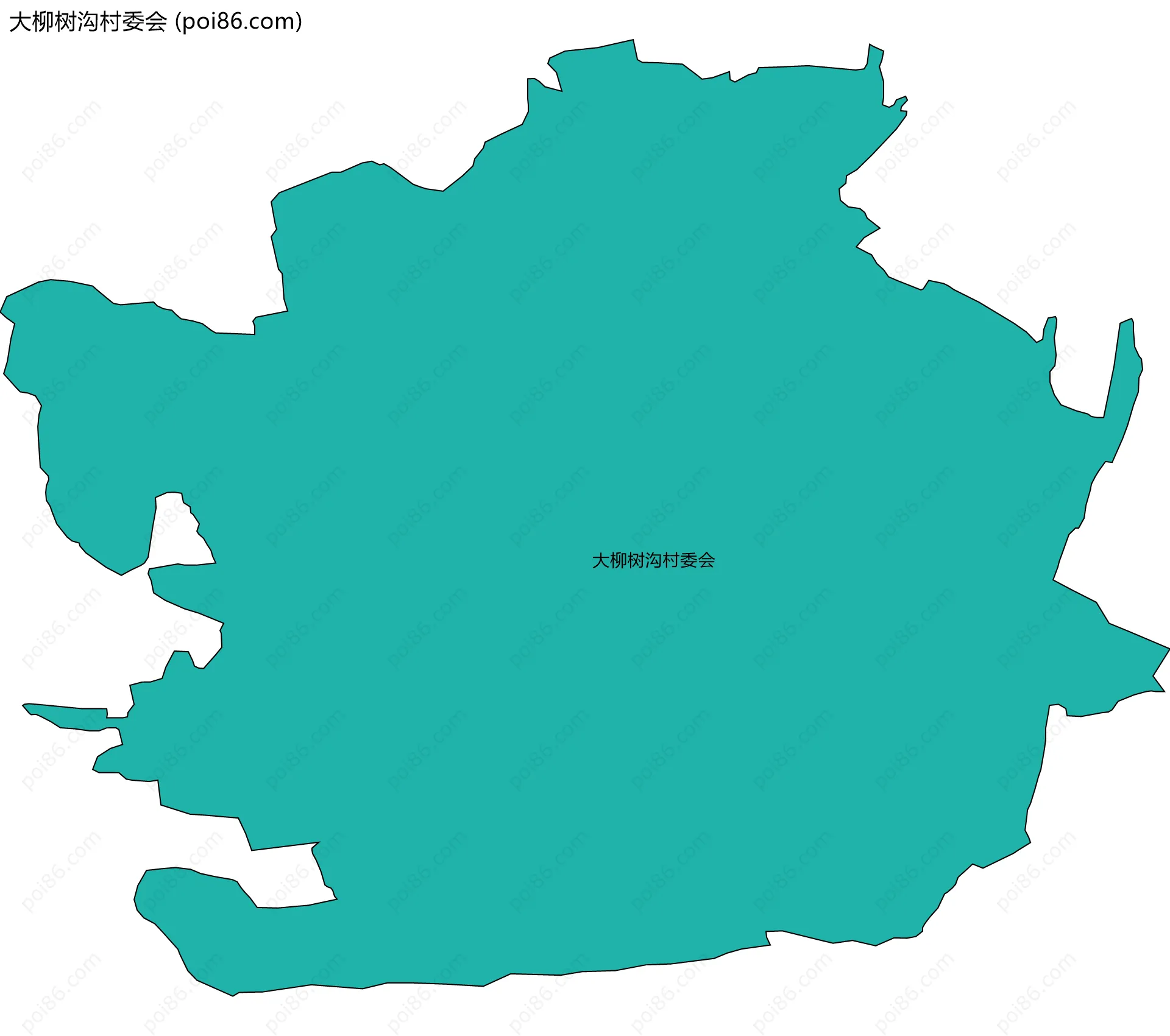 大柳树沟村委会边界地图