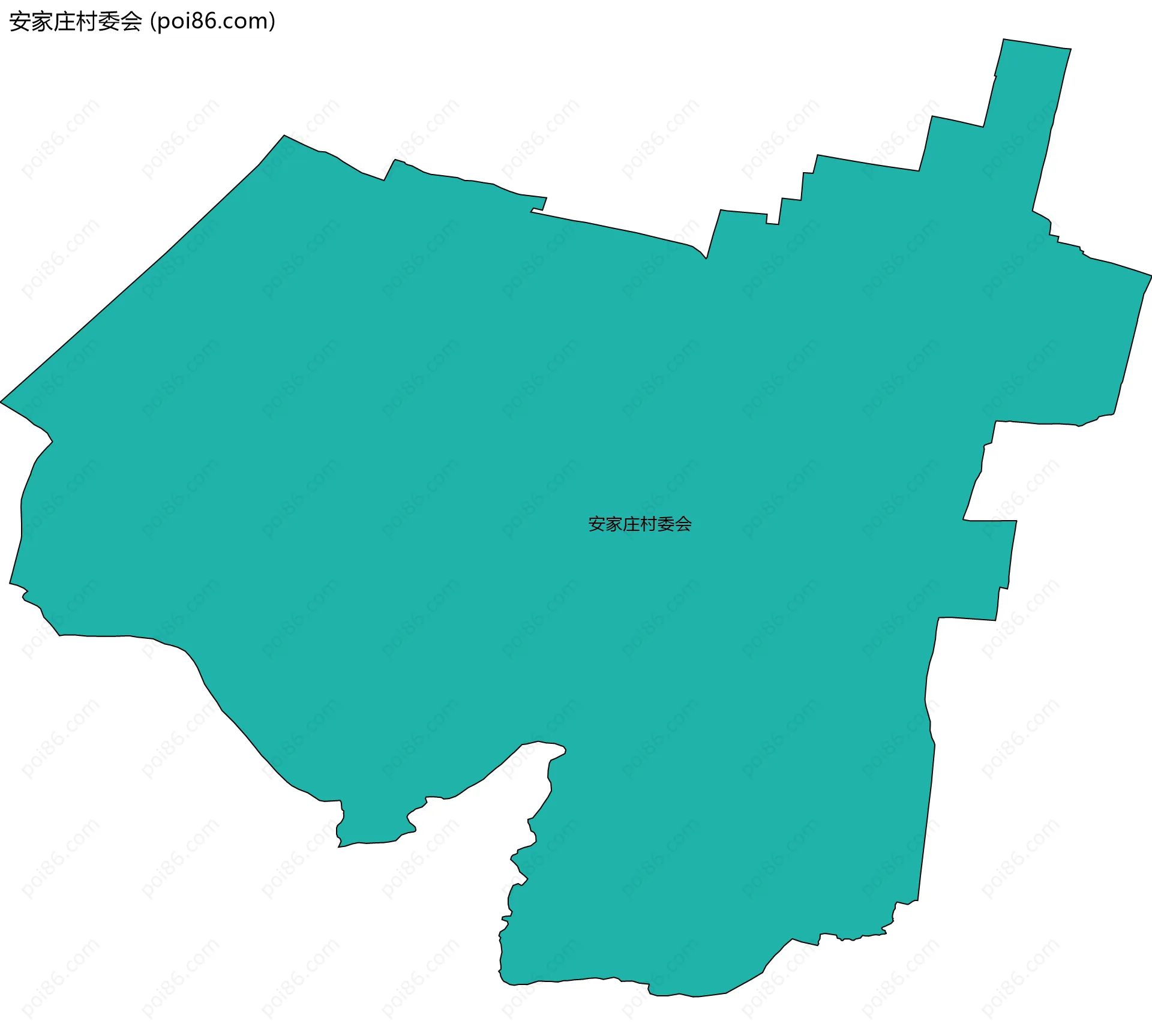 安家庄村委会边界地图