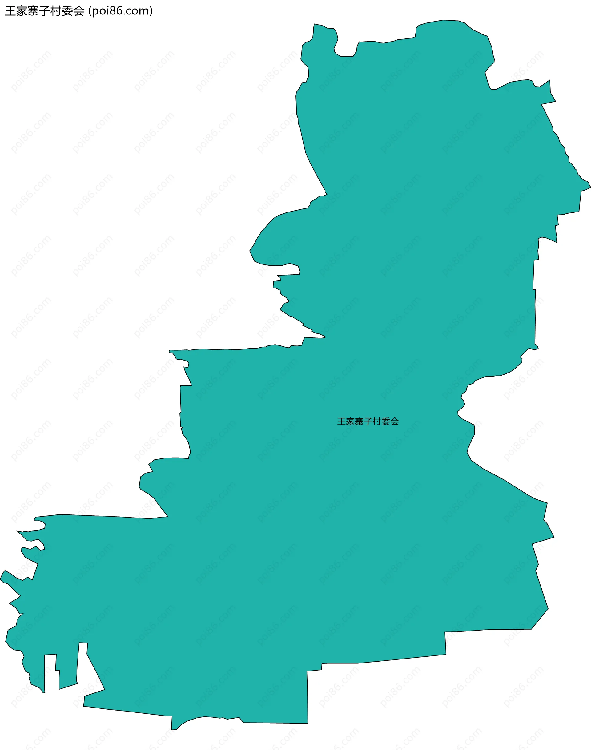 王家寨子村委会边界地图